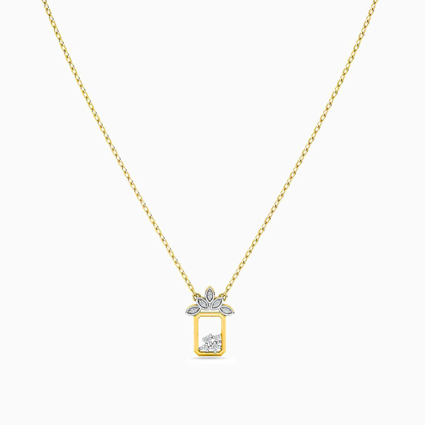 18K Gold Diamond Pendant Necklace - 3