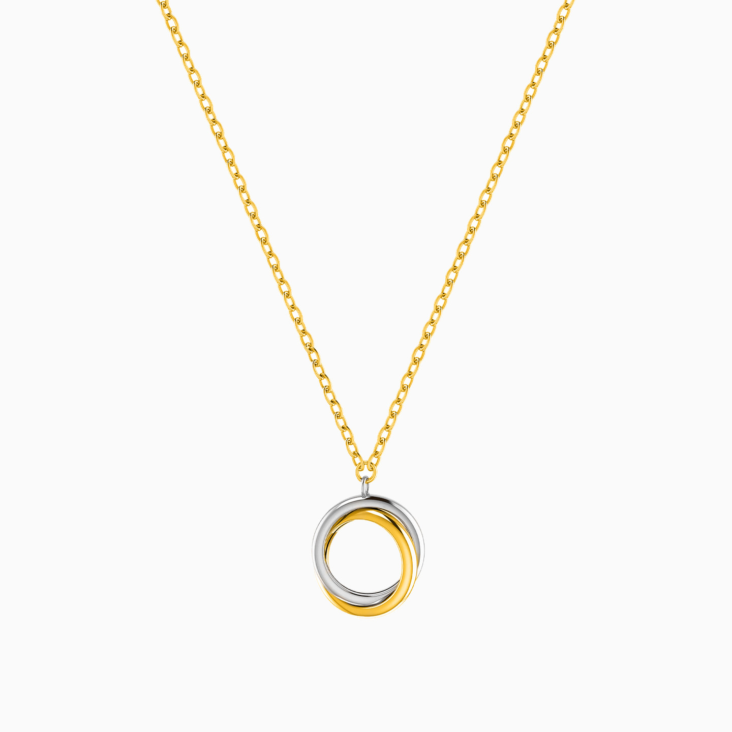 Circle Necklace In 14K Gold - 2 Circle Necklace In 14K Gold - 2