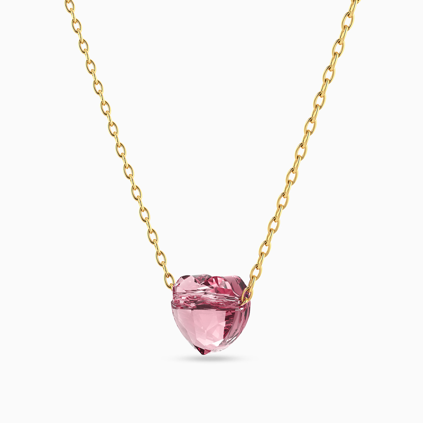 Heart Lilac Stone Necklace in 14K Gold - 2 Heart Lilac Stone Necklace in 14K Gold - 2