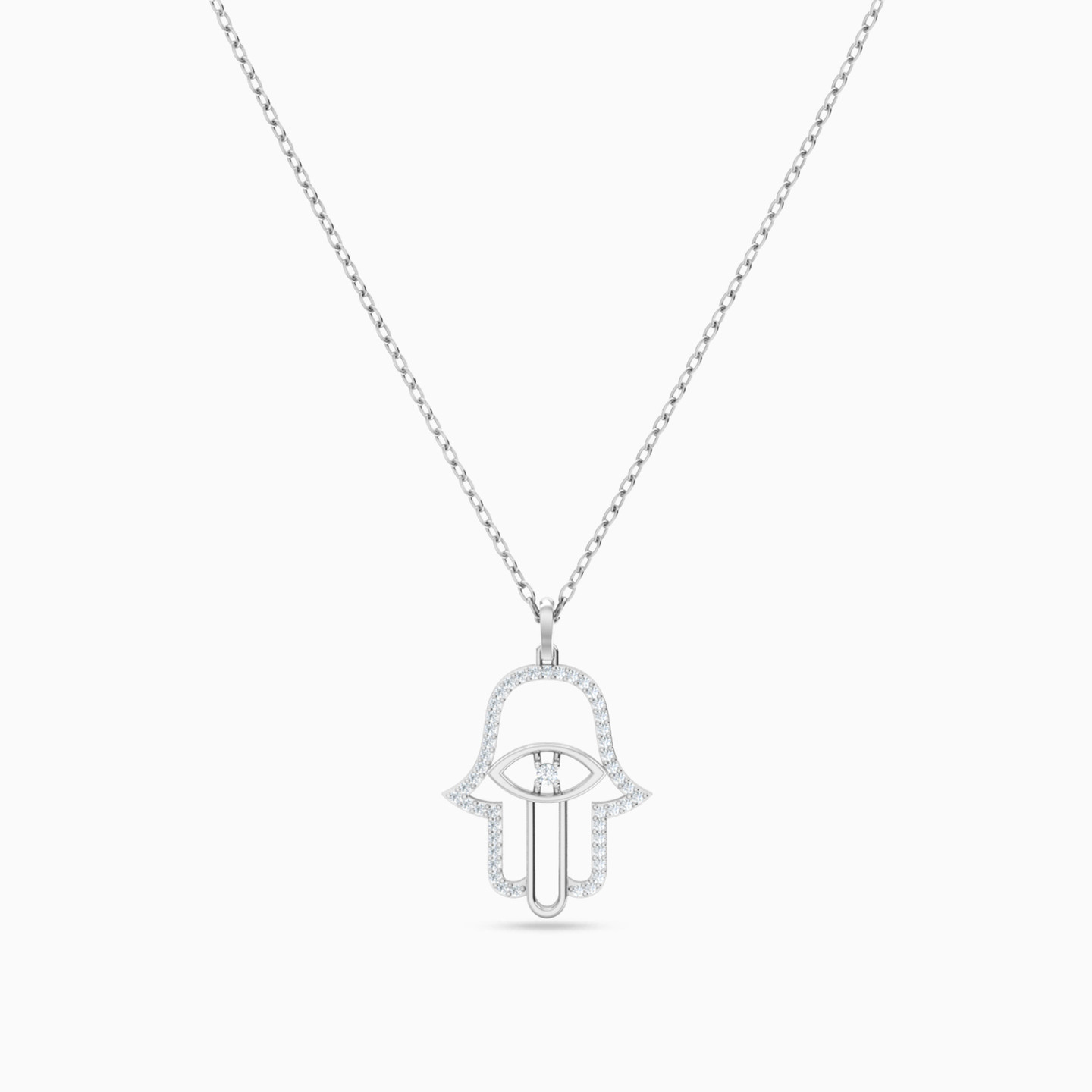 Hamsa Diamond Necklace in 18K Gold - 3 Hamsa Diamond Necklace in 18K Gold - 3