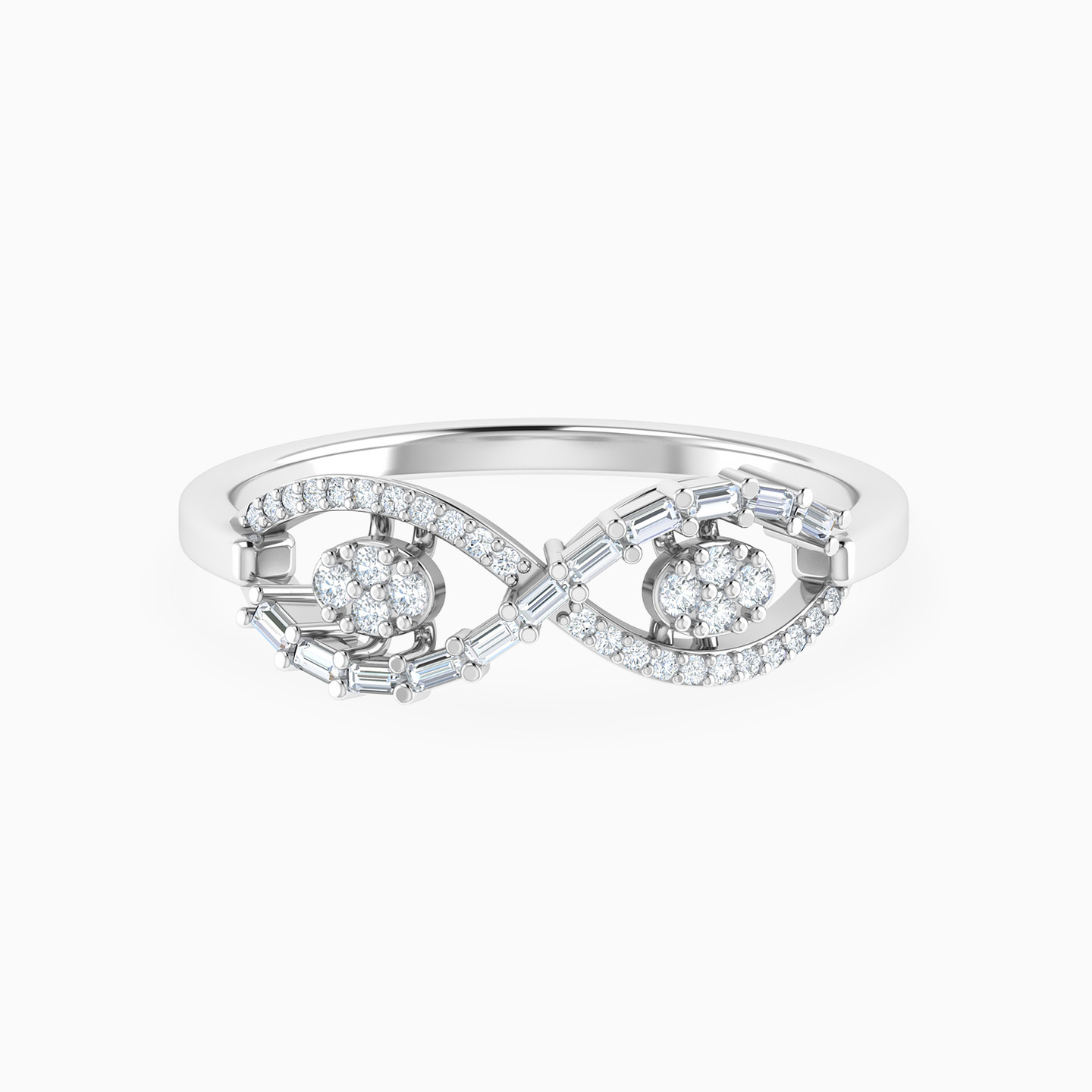 Infinity & Oval Cluster Diamond Ring in 18K Gold Infinity & Oval Cluster Diamond Ring in 18K Gold