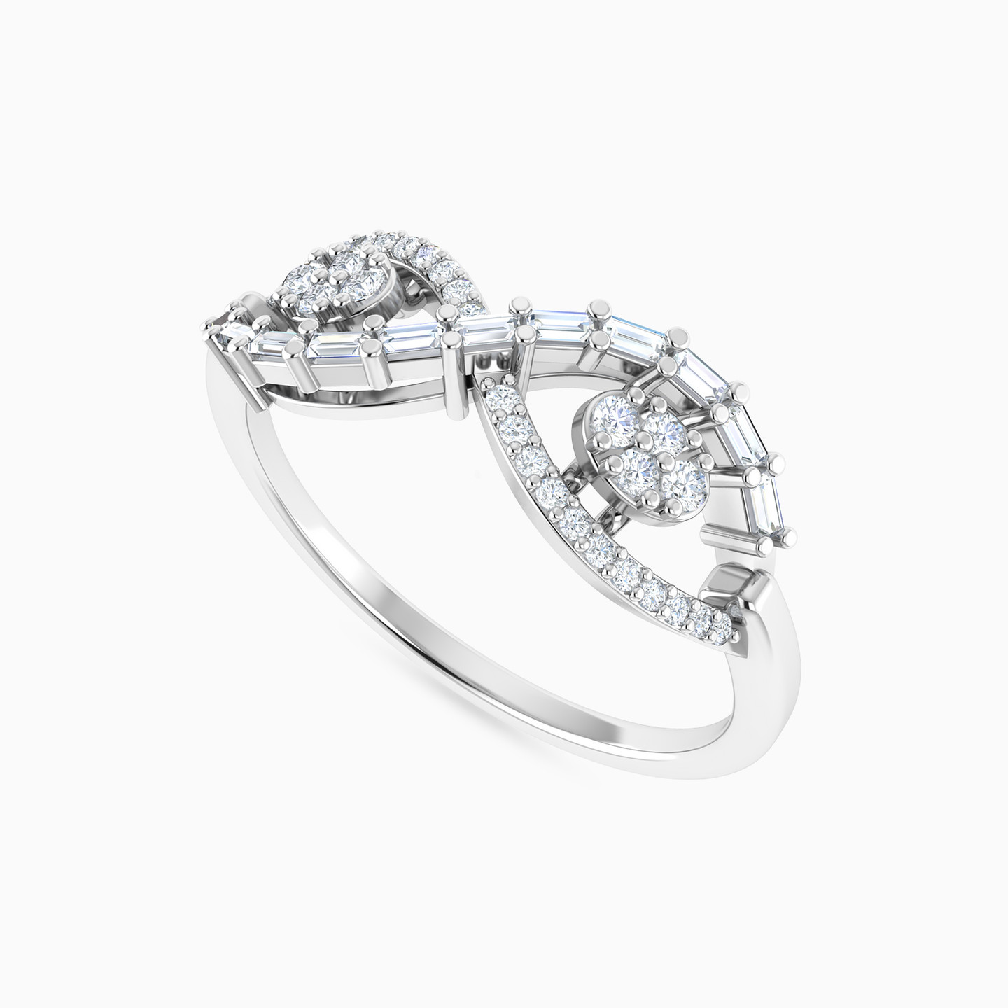 Infinity & Oval Cluster Diamond Ring in 18K Gold - 3 Infinity & Oval Cluster Diamond Ring in 18K Gold - 3
