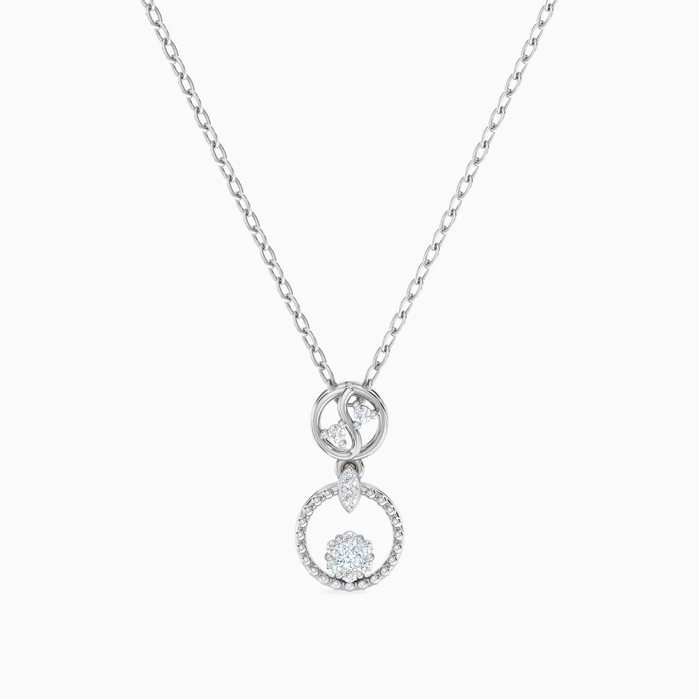 18K Gold Diamond Pendant Necklace