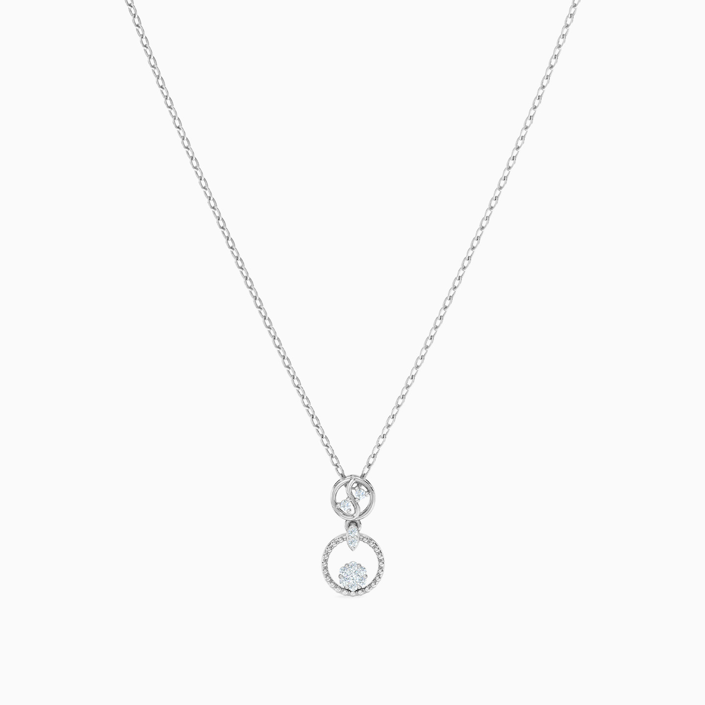 18K Gold Diamond Pendant Necklace - 3