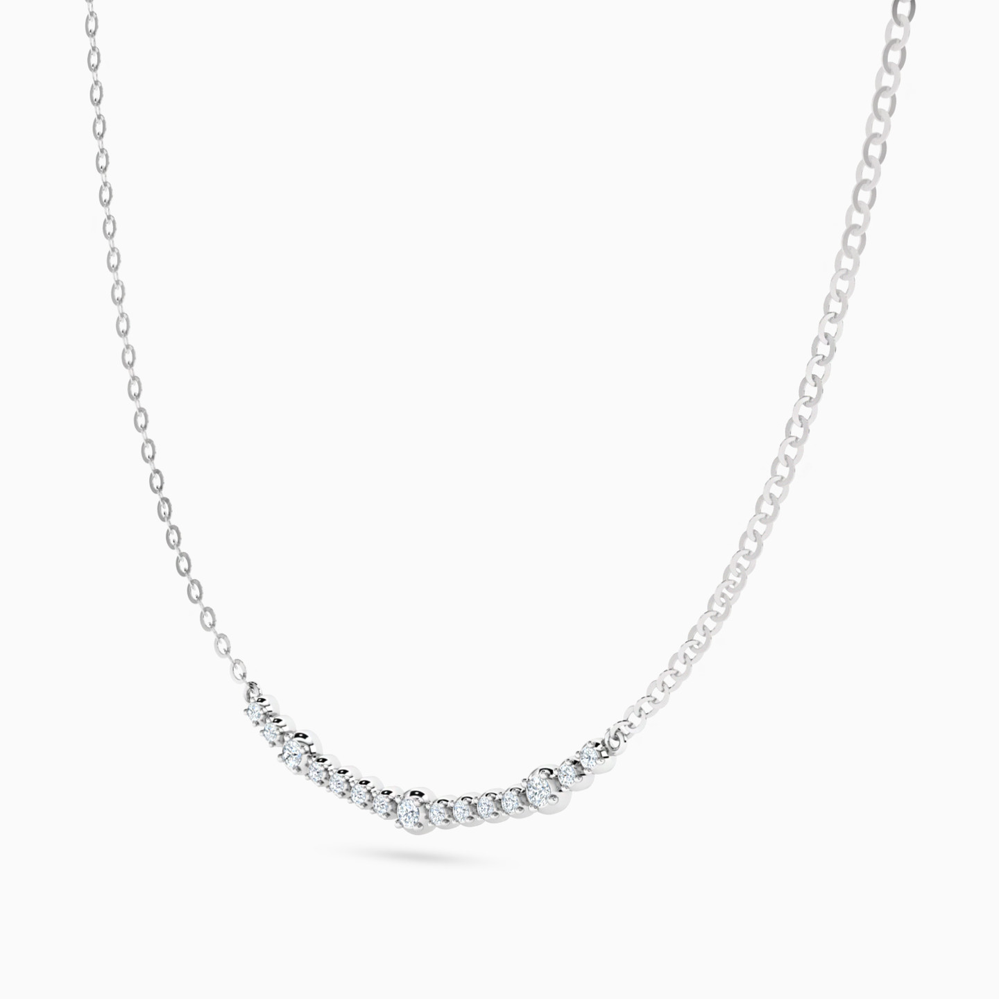 سلسلة تشوكر شكل خط متصل ذهب عيار 14 قيراط مزينة بالألماس - 2 سلسلة تشوكر شكل خط متصل ذهب عيار 14 قيراط مزينة بالألماس - 2