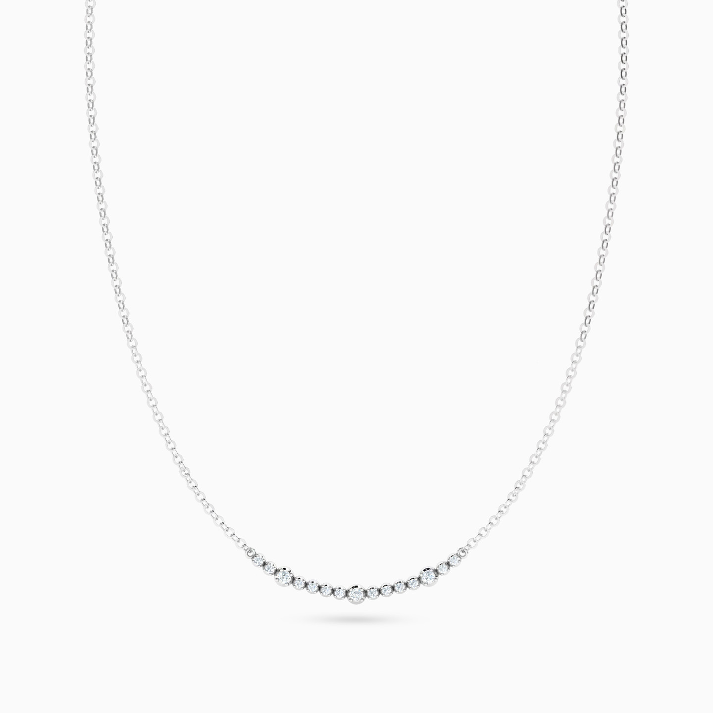 سلسلة تشوكر شكل خط متصل ذهب عيار 14 قيراط مزينة بالألماس - 3 سلسلة تشوكر شكل خط متصل ذهب عيار 14 قيراط مزينة بالألماس - 3