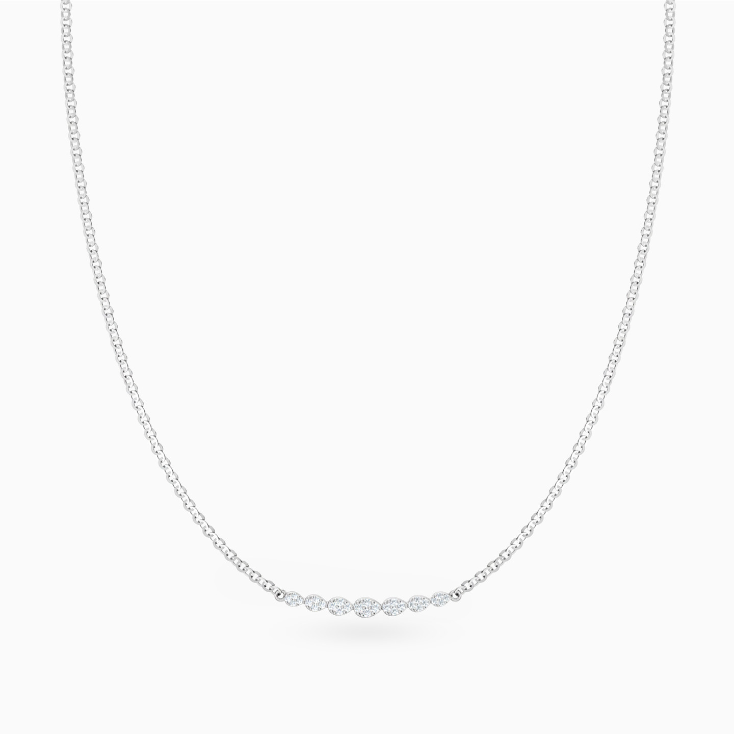 سلسلة تشوكر شكل قطرات ذهب عيار 14 قيراط مزينة بالألماس - 3 سلسلة تشوكر شكل قطرات ذهب عيار 14 قيراط مزينة بالألماس - 3