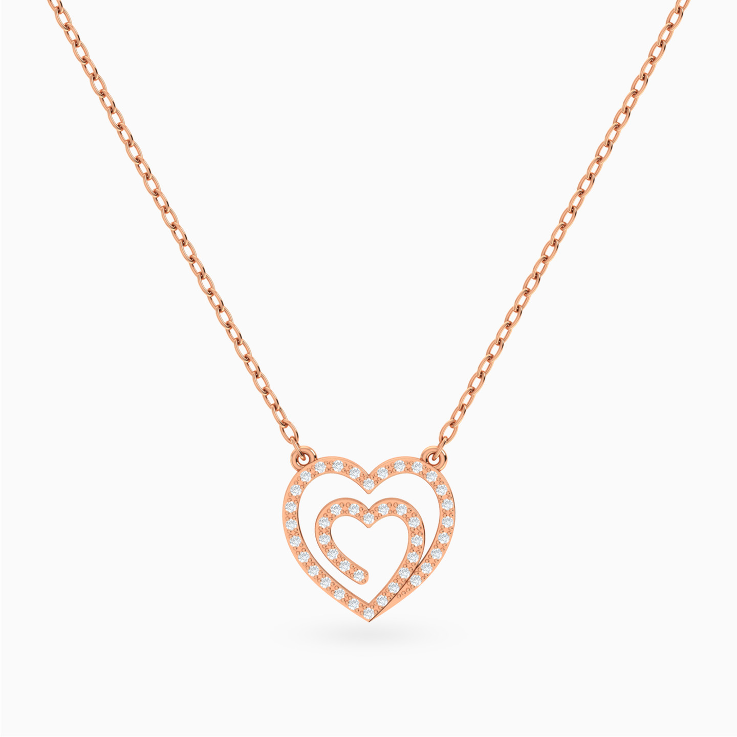 Spiral Heart Diamond Necklace in 18K Gold Spiral Heart Diamond Necklace in 18K Gold