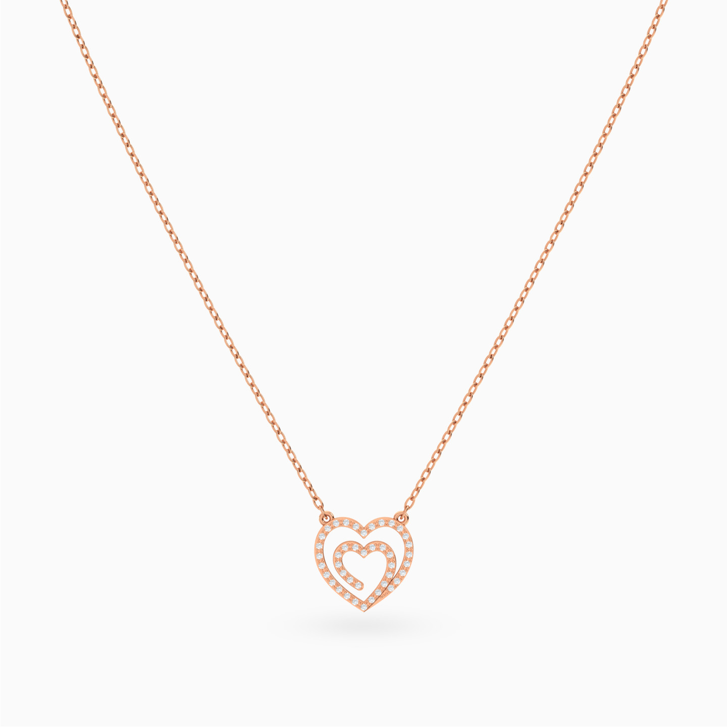Spiral Heart Diamond Necklace in 18K Gold - 3 Spiral Heart Diamond Necklace in 18K Gold - 3