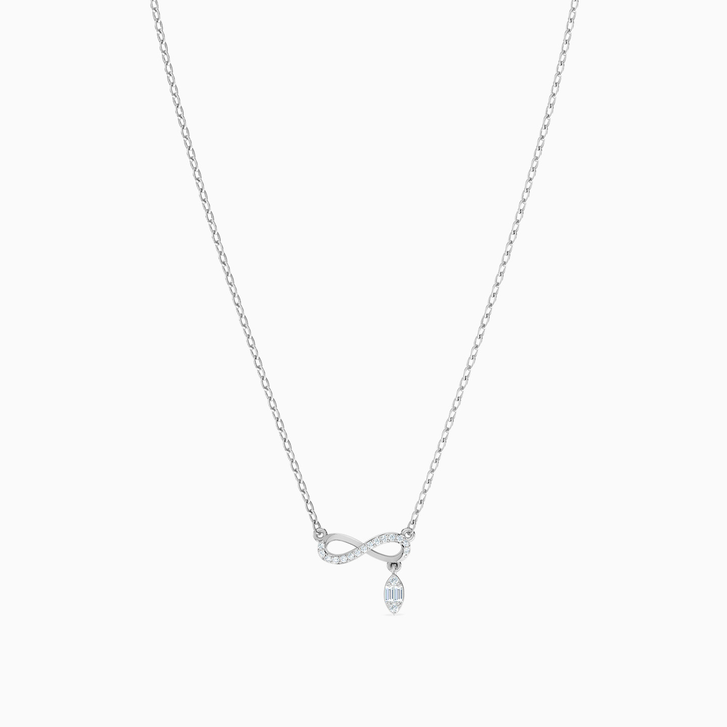 سلسلة ذهب إنفينيتي عيار 18 قيراط مزينة بالألماس - 3 سلسلة ذهب إنفينيتي عيار 18 قيراط مزينة بالألماس - 3