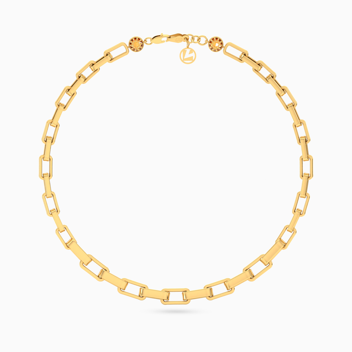 Elongated Links Choker in 18K Gold - 3 Elongated Links Choker in 18K Gold - 3