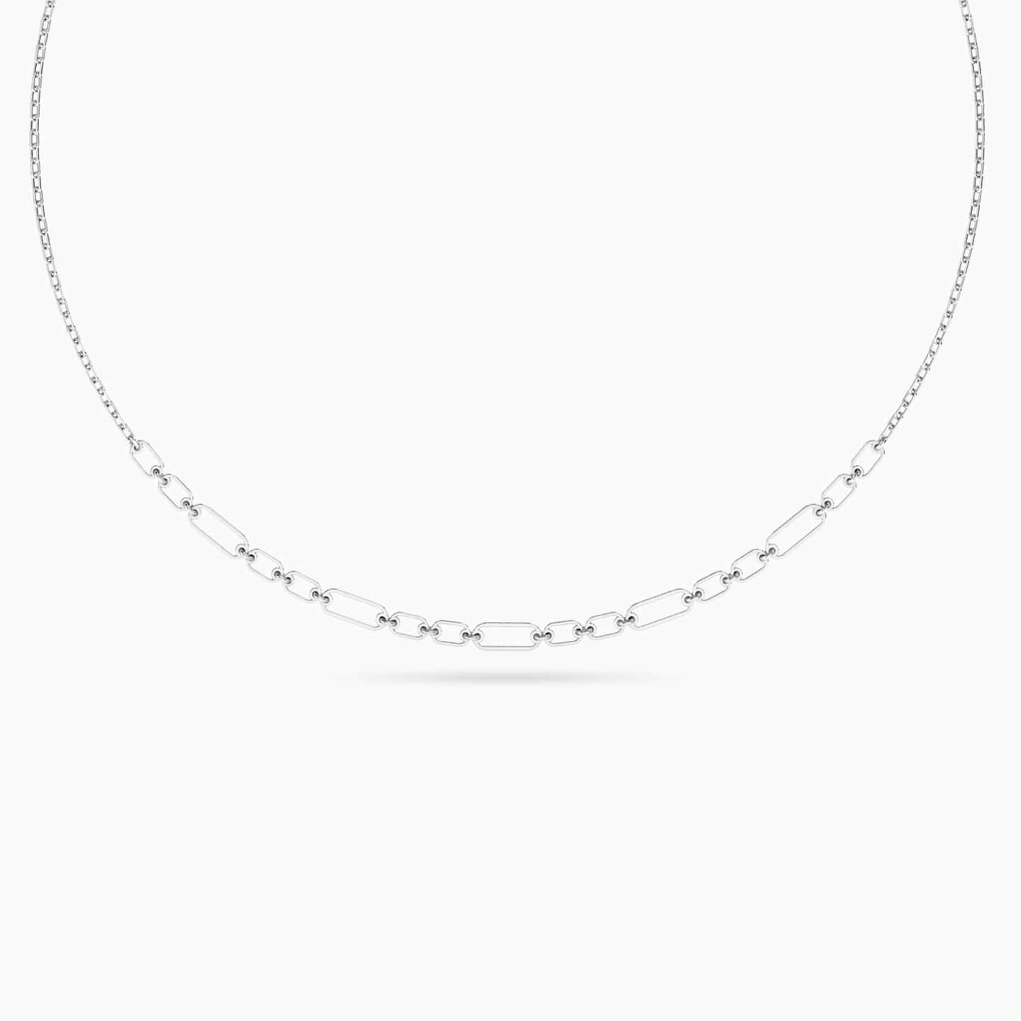 سلسلة شكل وصلات بيبركليب ممتدة فضة سلسلة شكل وصلات بيبركليب ممتدة فضة