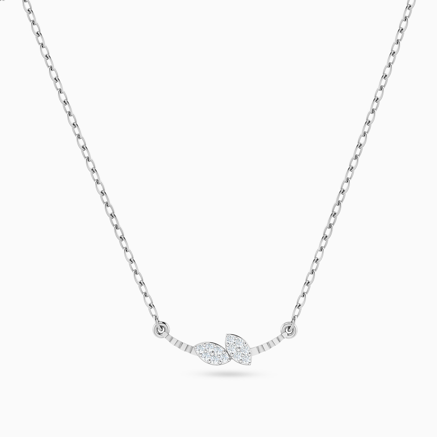 Two Marquise Elements Diamond Necklace in 18K Gold Two Marquise Elements Diamond Necklace in 18K Gold