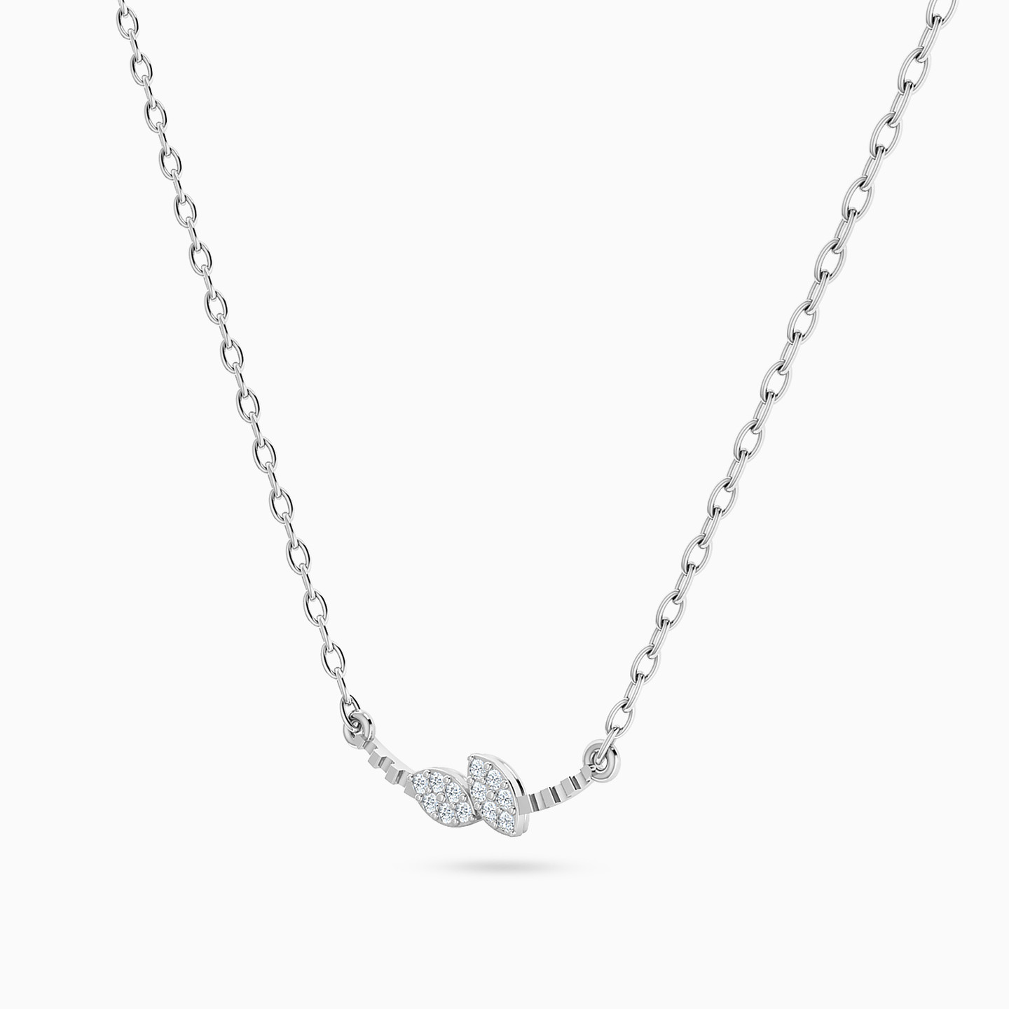 Two Marquise Elements Diamond Necklace in 18K Gold - 2 Two Marquise Elements Diamond Necklace in 18K Gold - 2