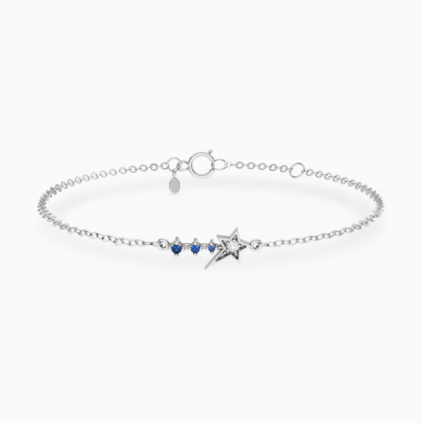 Star Diamonds & Colored Stones Chain Bracelet in 18K Gold Star Diamonds & Colored Stones Chain Bracelet in 18K Gold