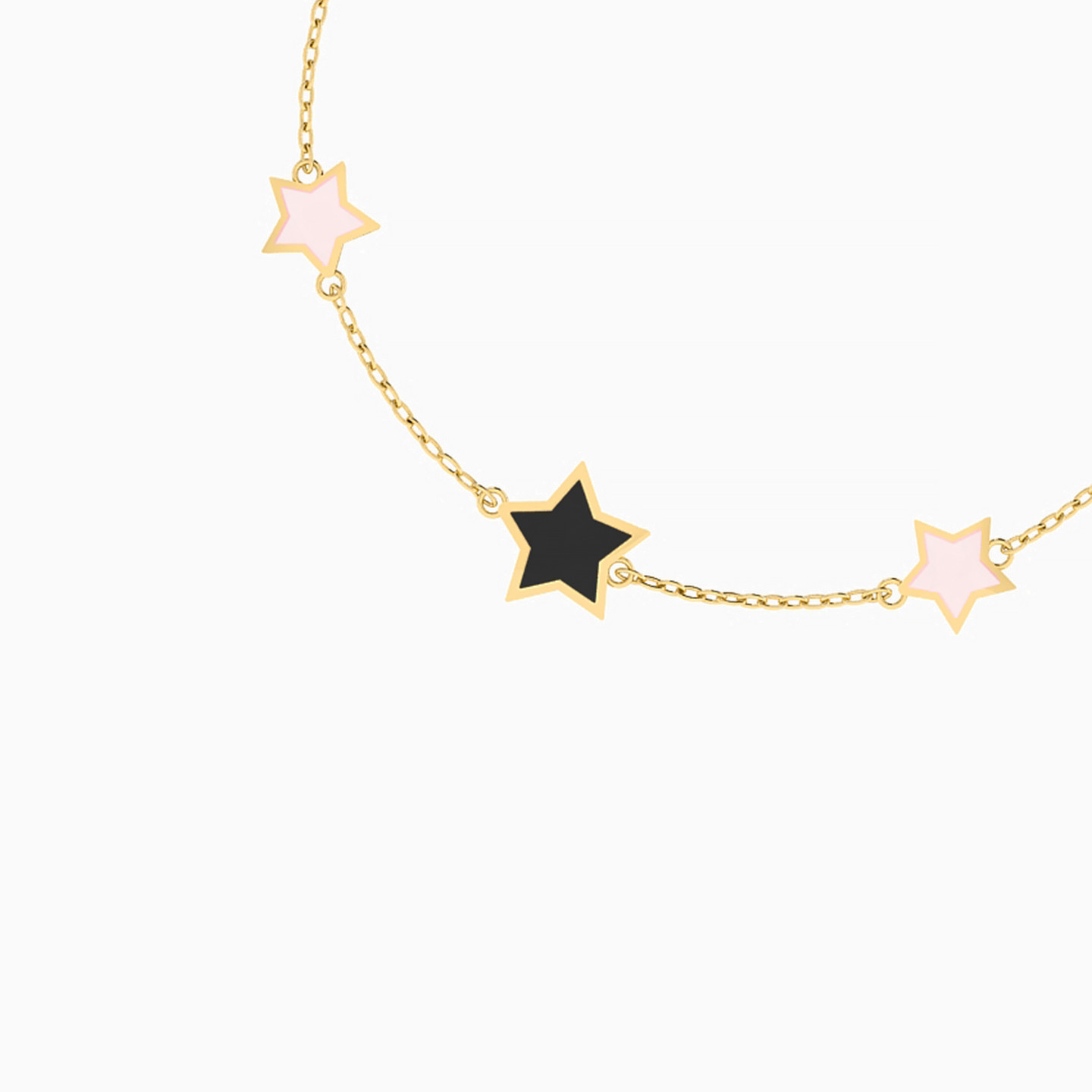 Stars Shaped Chain Bracelet in 18K Gold - 4 Stars Shaped Chain Bracelet in 18K Gold - 4