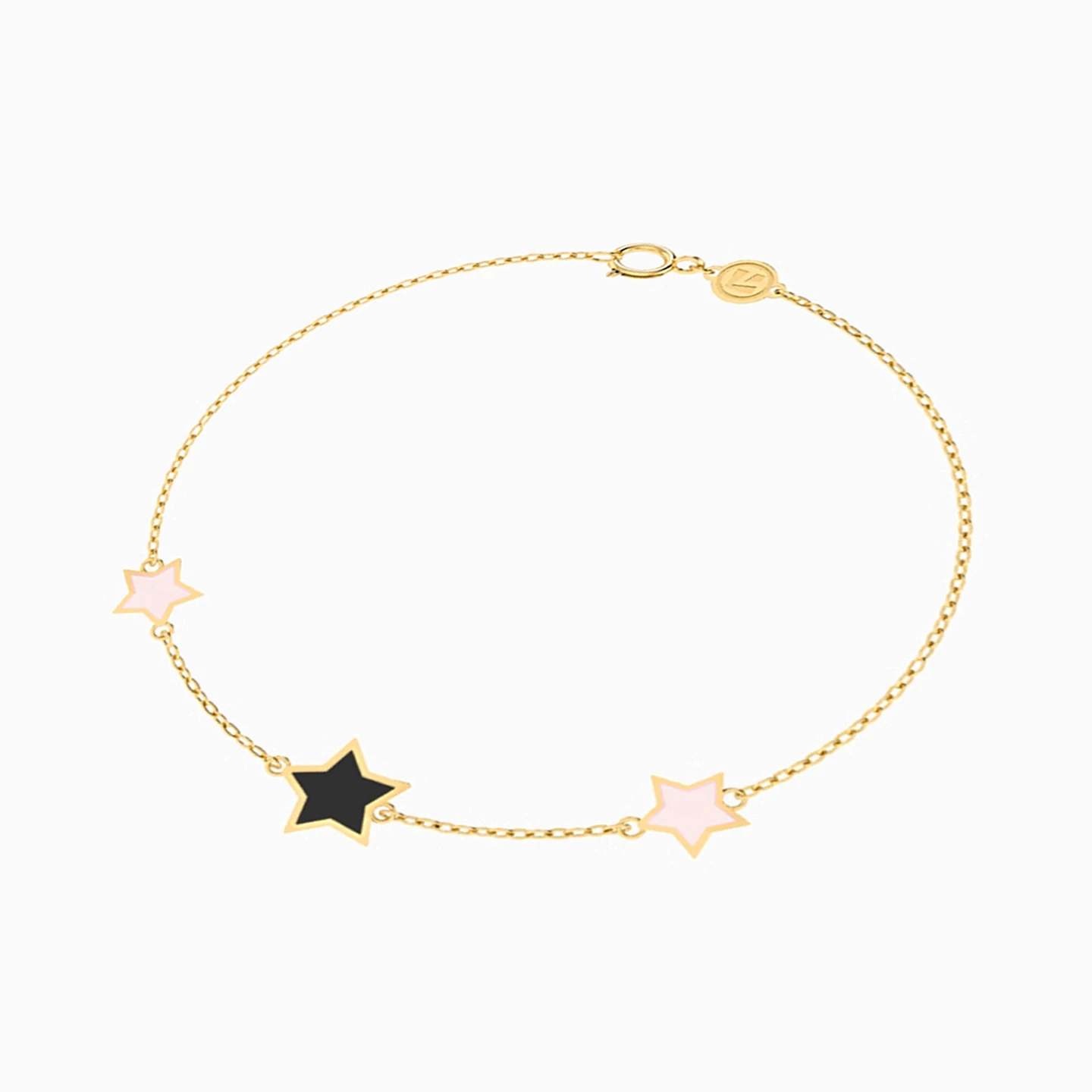 Stars Shaped Chain Bracelet in 18K Gold - 3 Stars Shaped Chain Bracelet in 18K Gold - 3