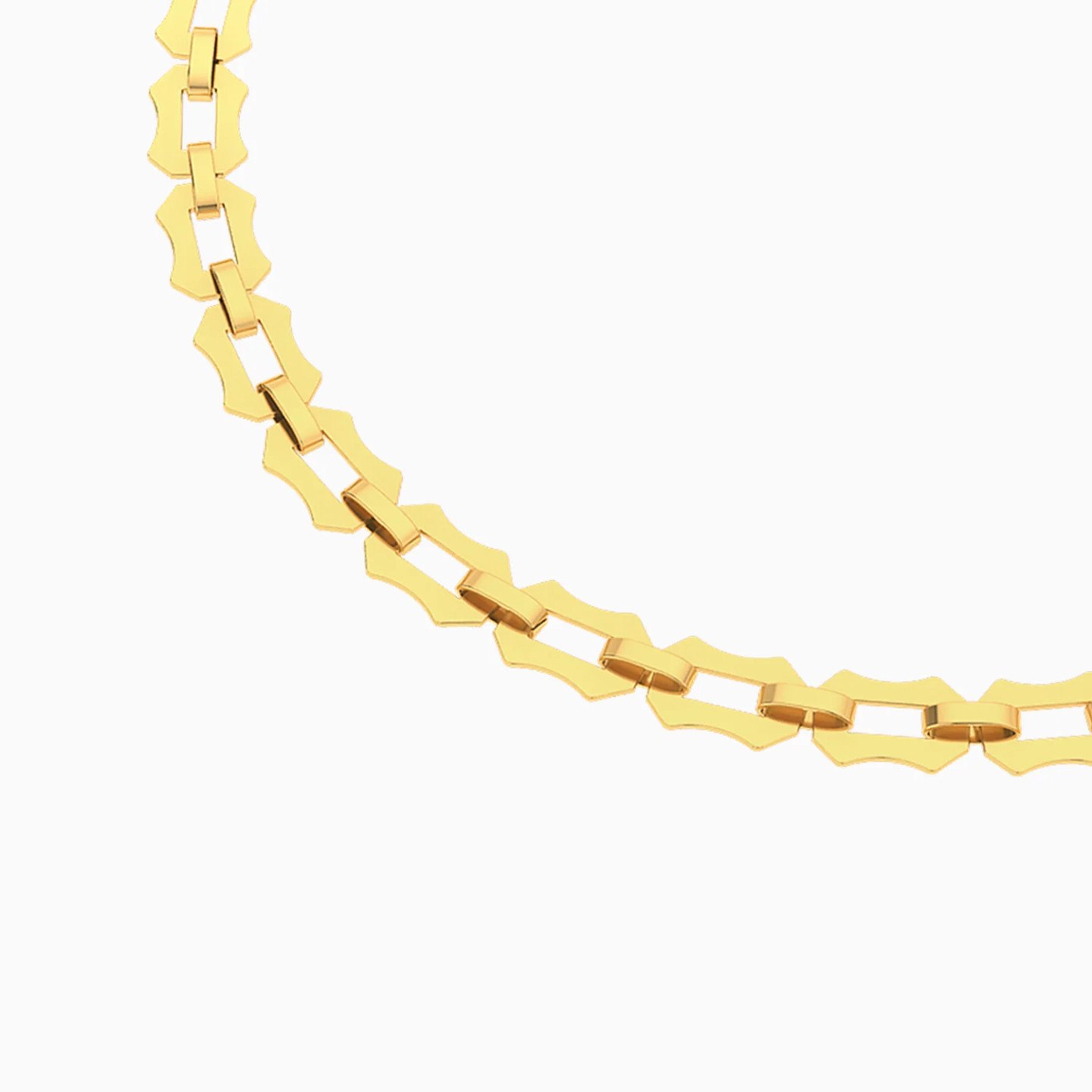 Faceted Links Chain Bracelet in 18K Gold - 4 Faceted Links Chain Bracelet in 18K Gold - 4