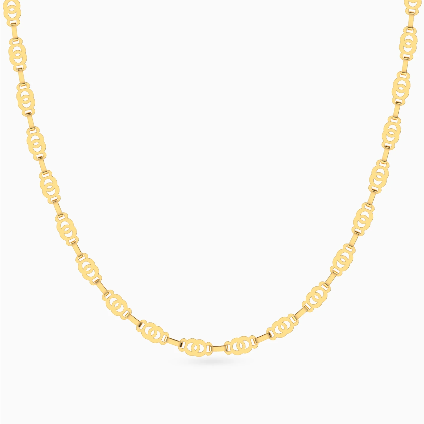 Oval & Circular Links Chain Necklace in 18K Gold Oval & Circular Links Chain Necklace in 18K Gold