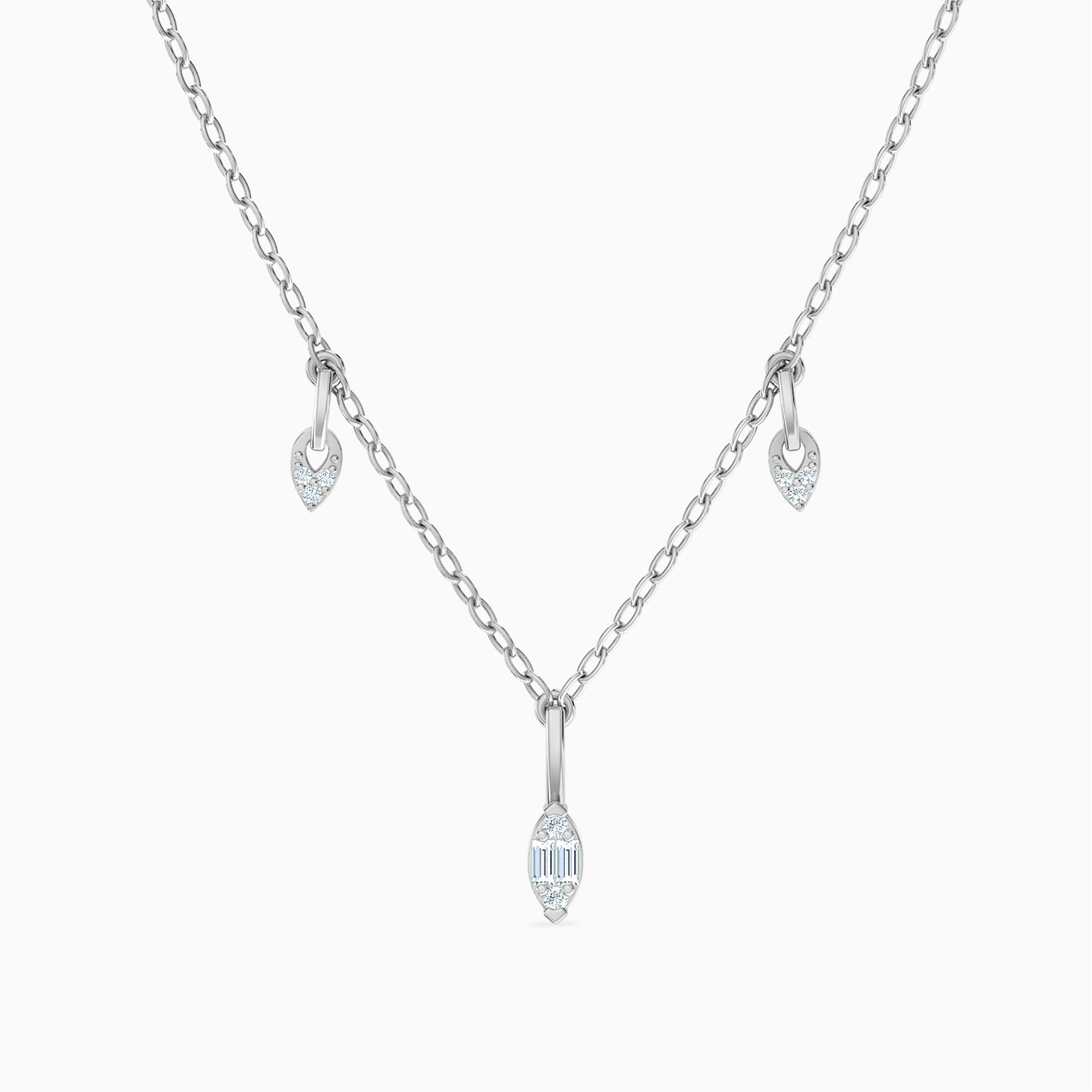 18K Gold Diamond Pendant Necklace