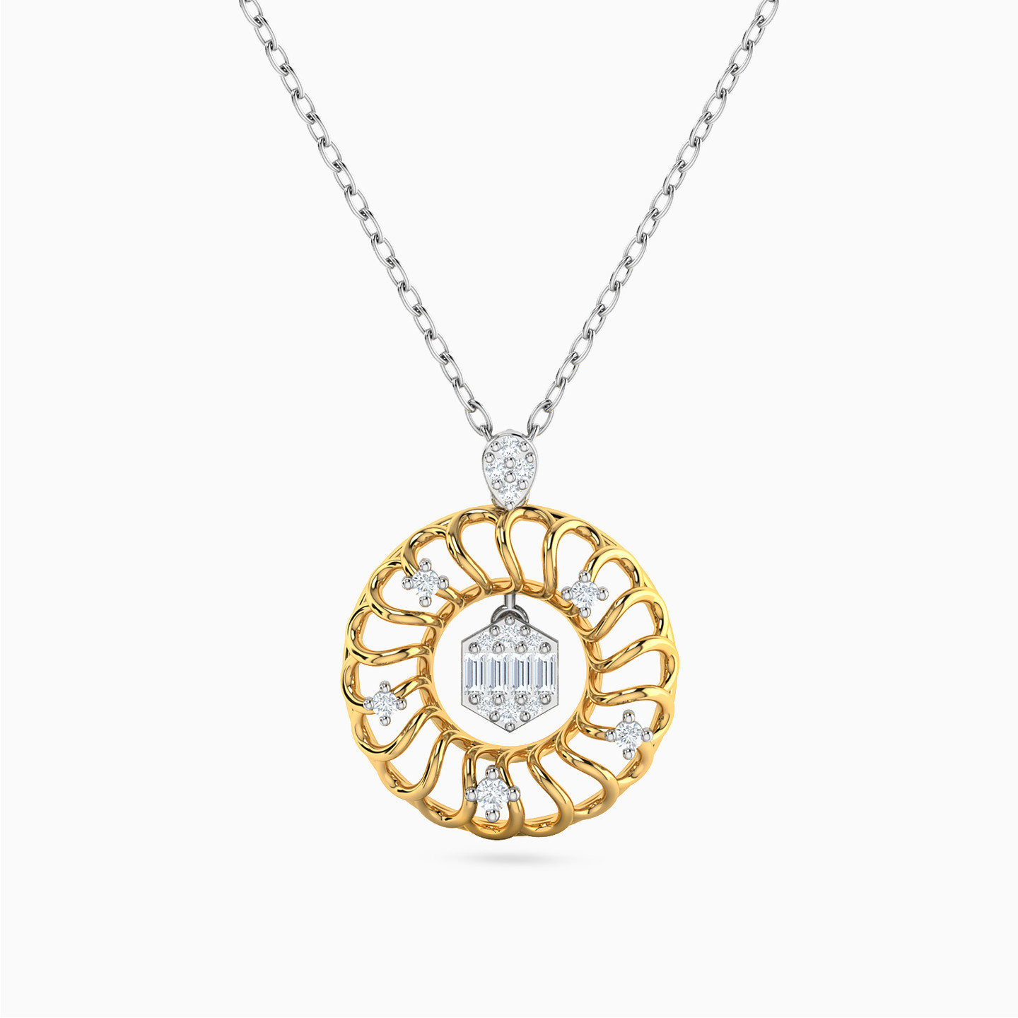 Circle Diamond Necklace in 18K Gold Circle Diamond Necklace in 18K Gold