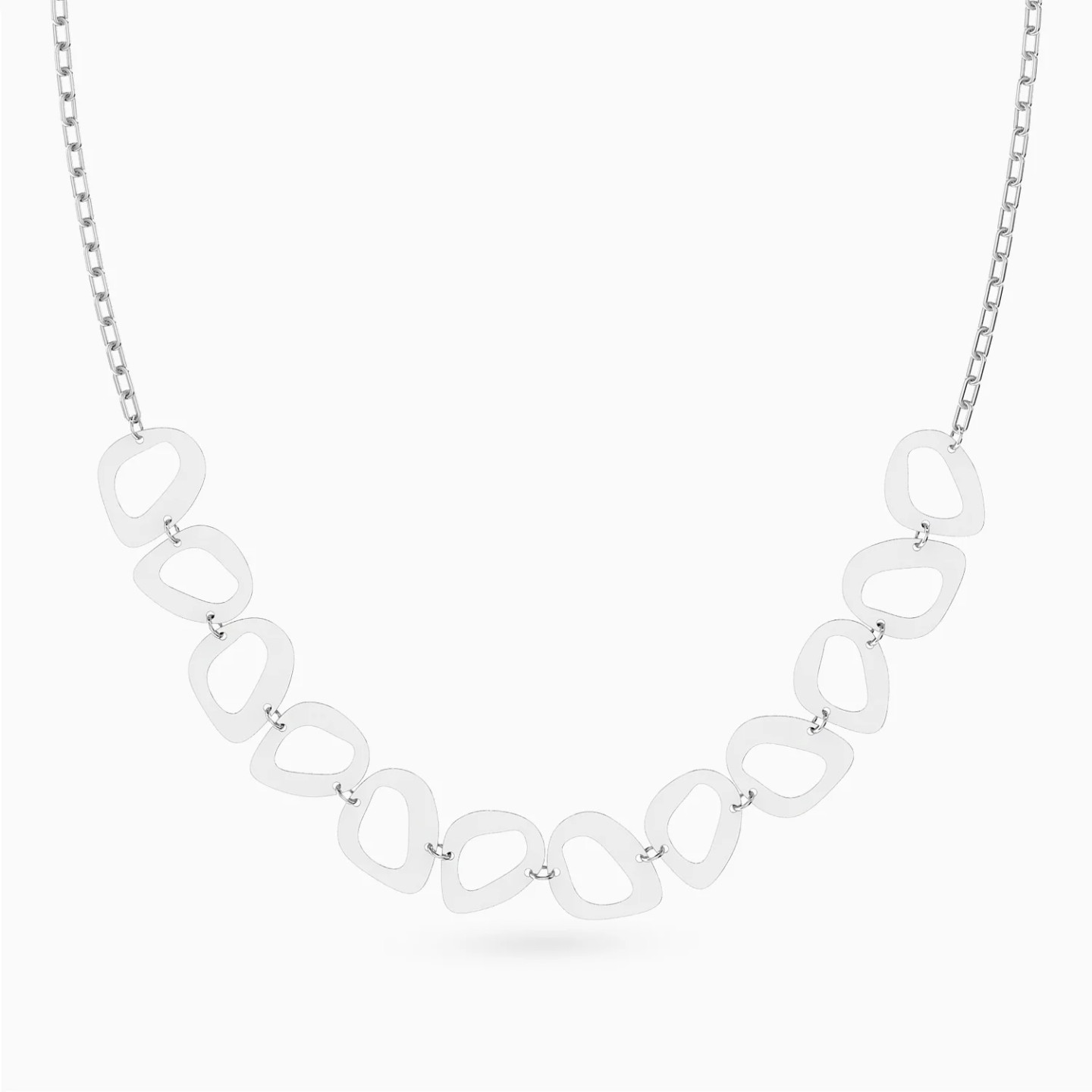 Abstract Loops Necklace in Silver Abstract Loops Necklace in Silver