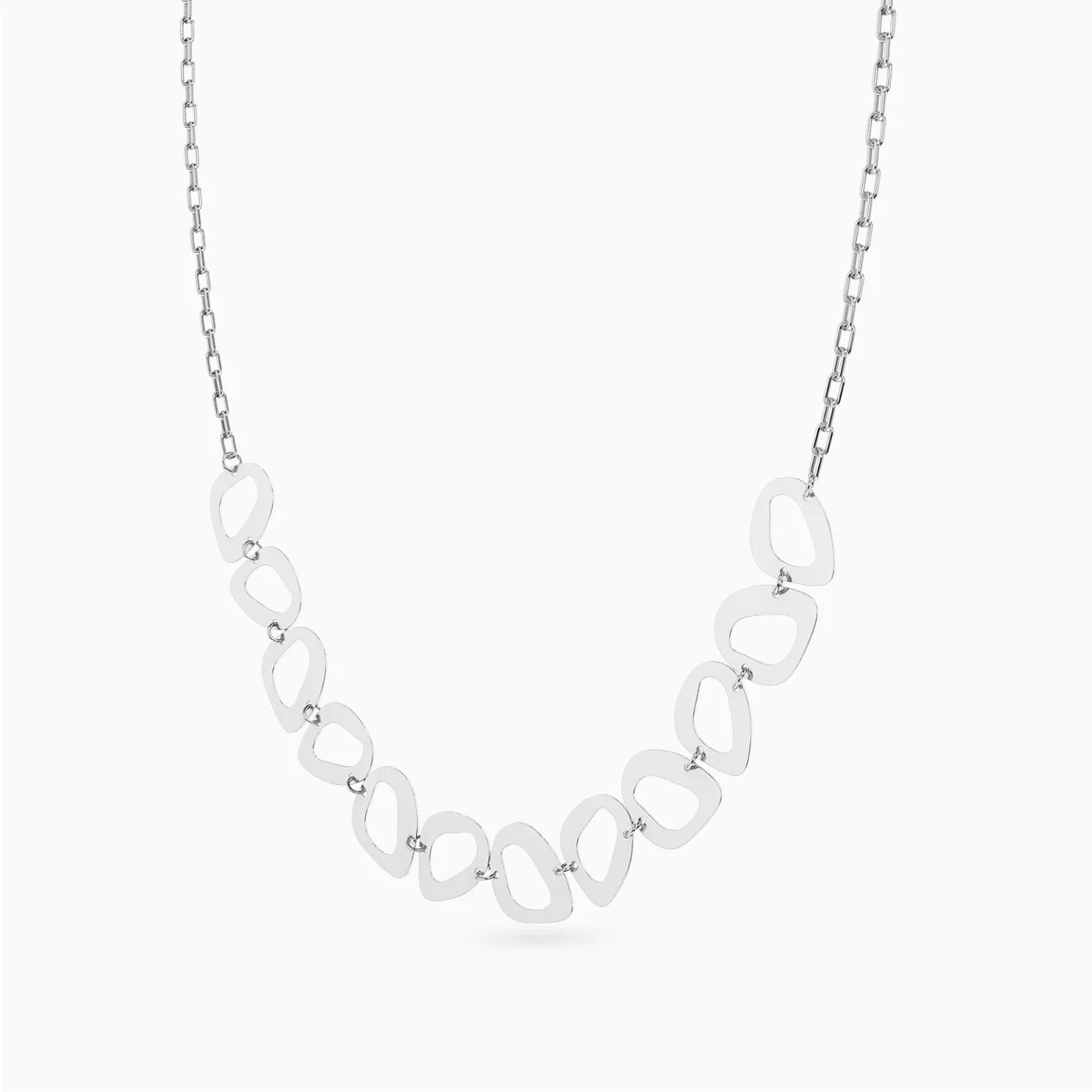 Abstract Loops Necklace in Silver - 2 Abstract Loops Necklace in Silver - 2