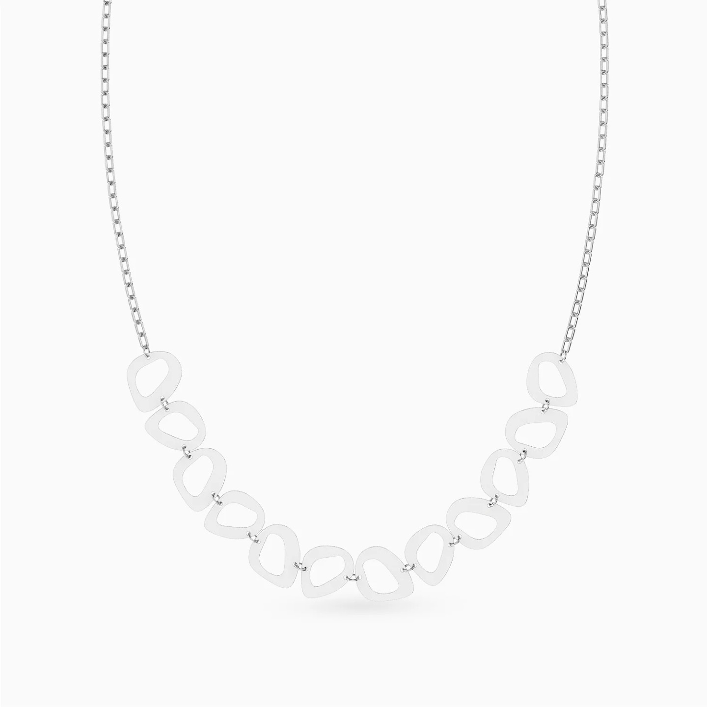 Abstract Loops Necklace in Silver - 3 Abstract Loops Necklace in Silver - 3
