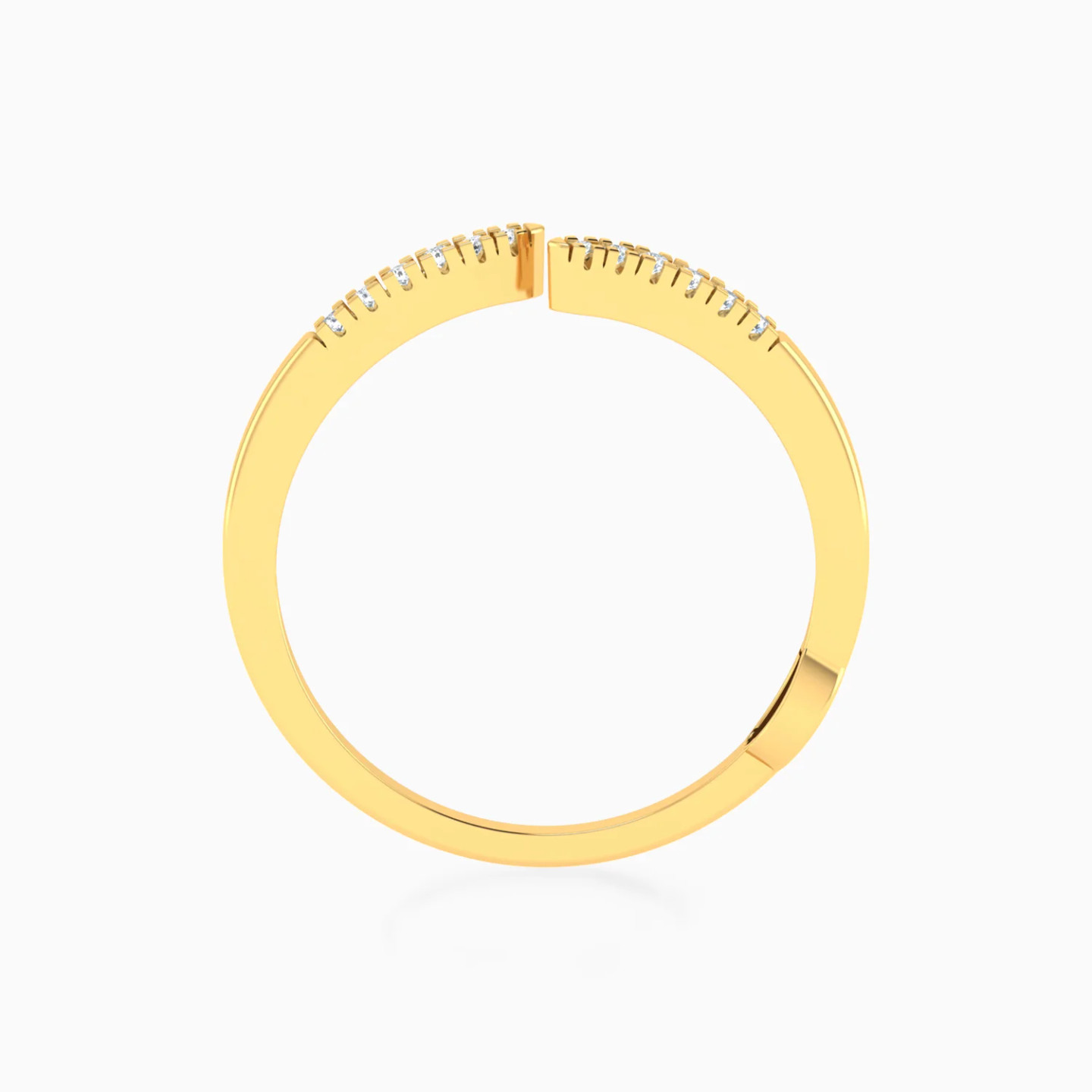 Sharp Edges Diamond Bypass Ring in 14K Gold - 4 Sharp Edges Diamond Bypass Ring in 14K Gold - 4