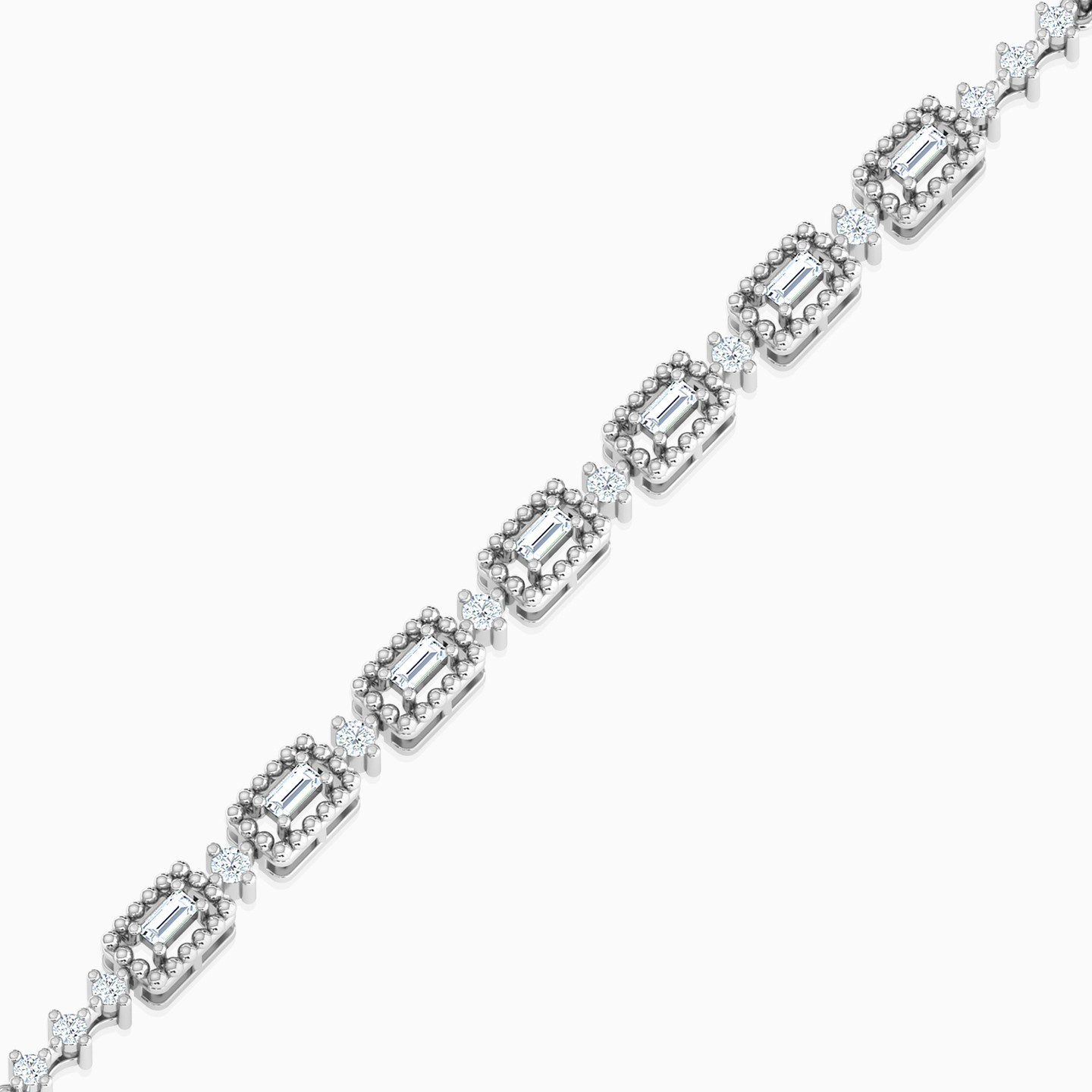 18K Gold Diamond Chain Bracelet - 2