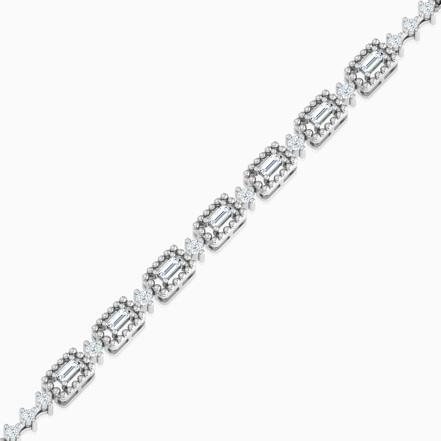 Link Diamond Chain Bracelet in 18K Gold - 2 Link Diamond Chain Bracelet in 18K Gold - 2