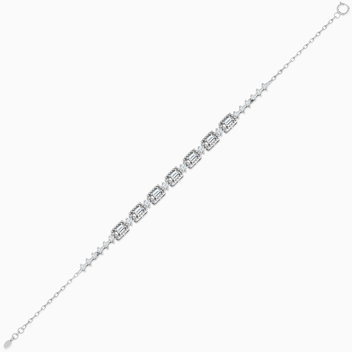 Link Diamond Chain Bracelet in 18K Gold - 3 Link Diamond Chain Bracelet in 18K Gold - 3