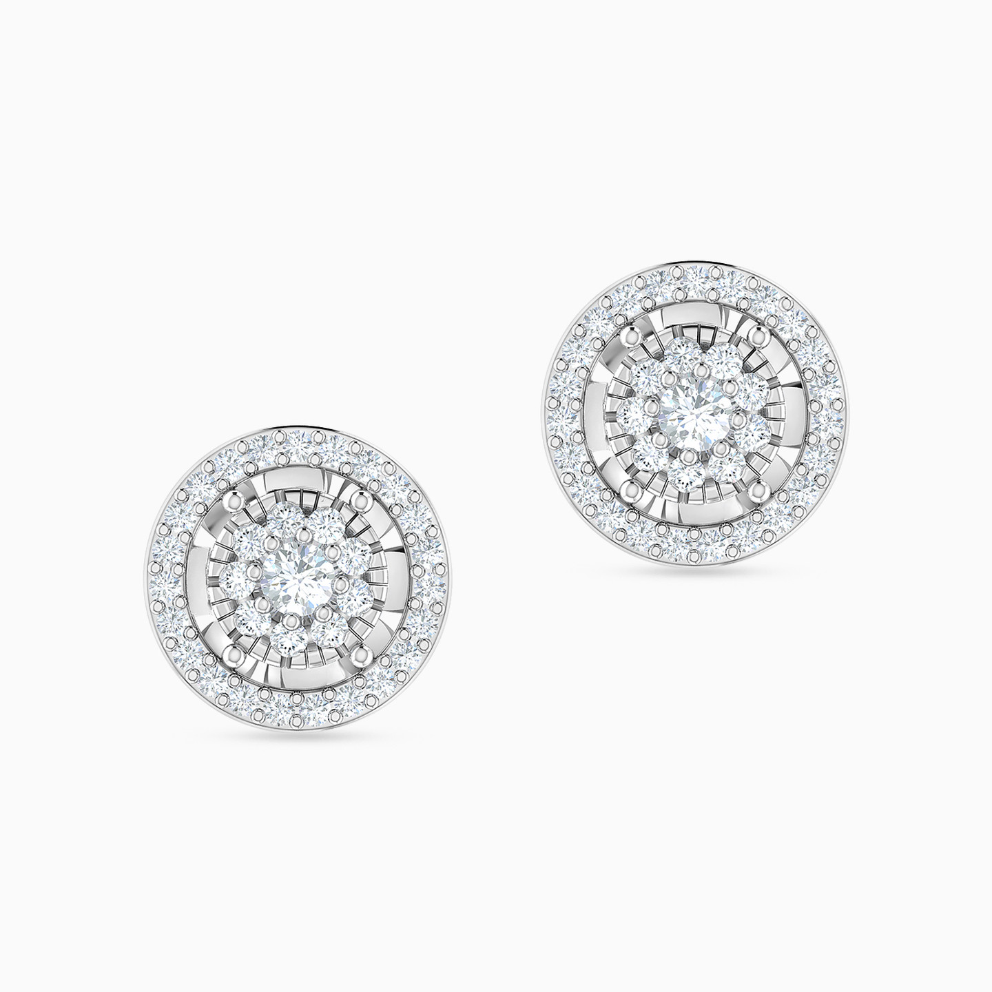 18K Gold Diamond Stud Earrings