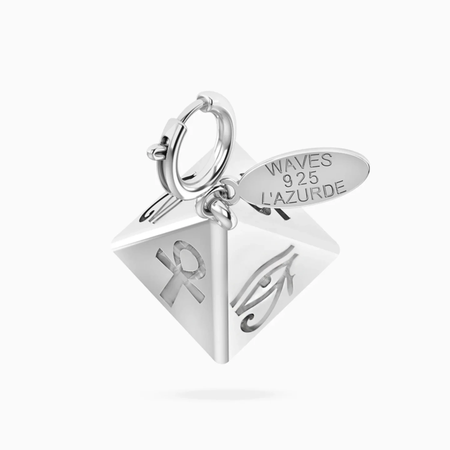 Pyramid & Pharaonic Symbols Charm in Silver - 3 Pyramid & Pharaonic Symbols Charm in Silver - 3