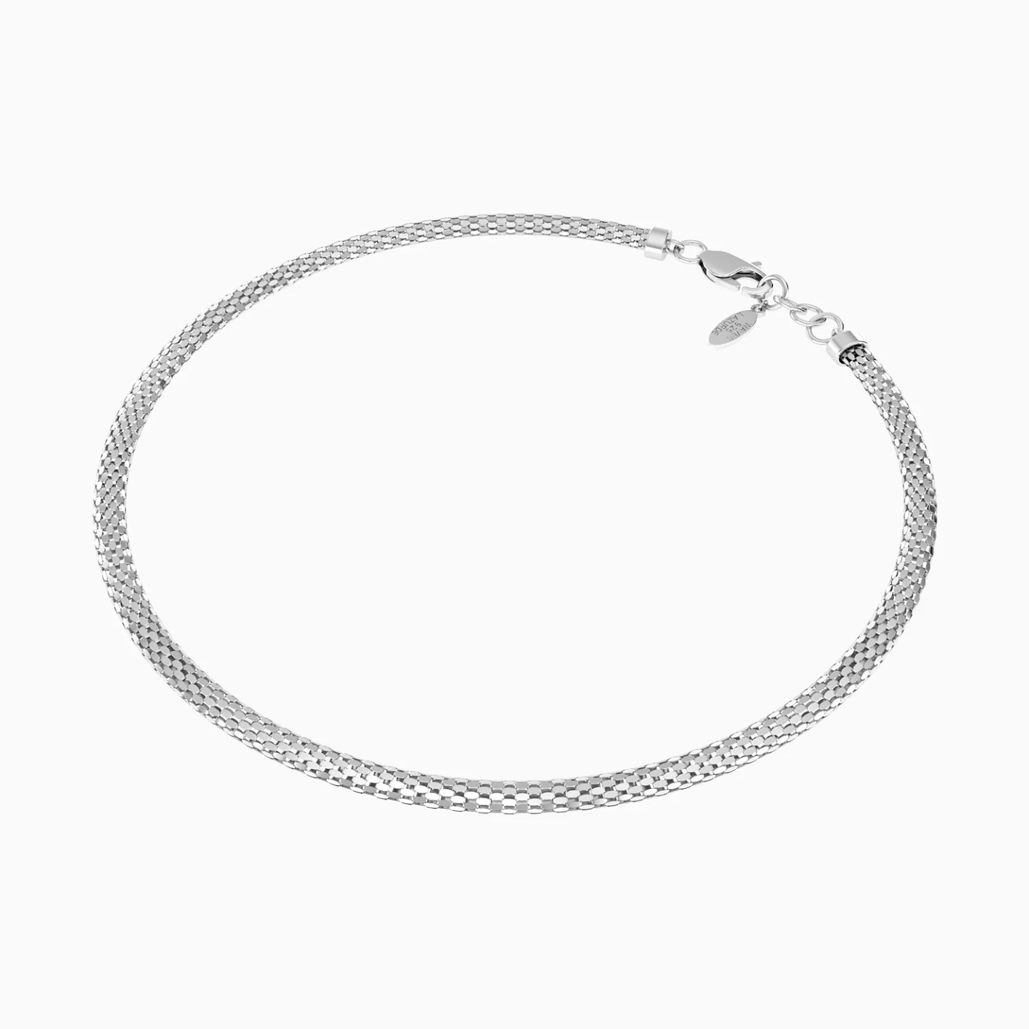 Textured Chain Bracelet in Silver - 3 Textured Chain Bracelet in Silver - 3