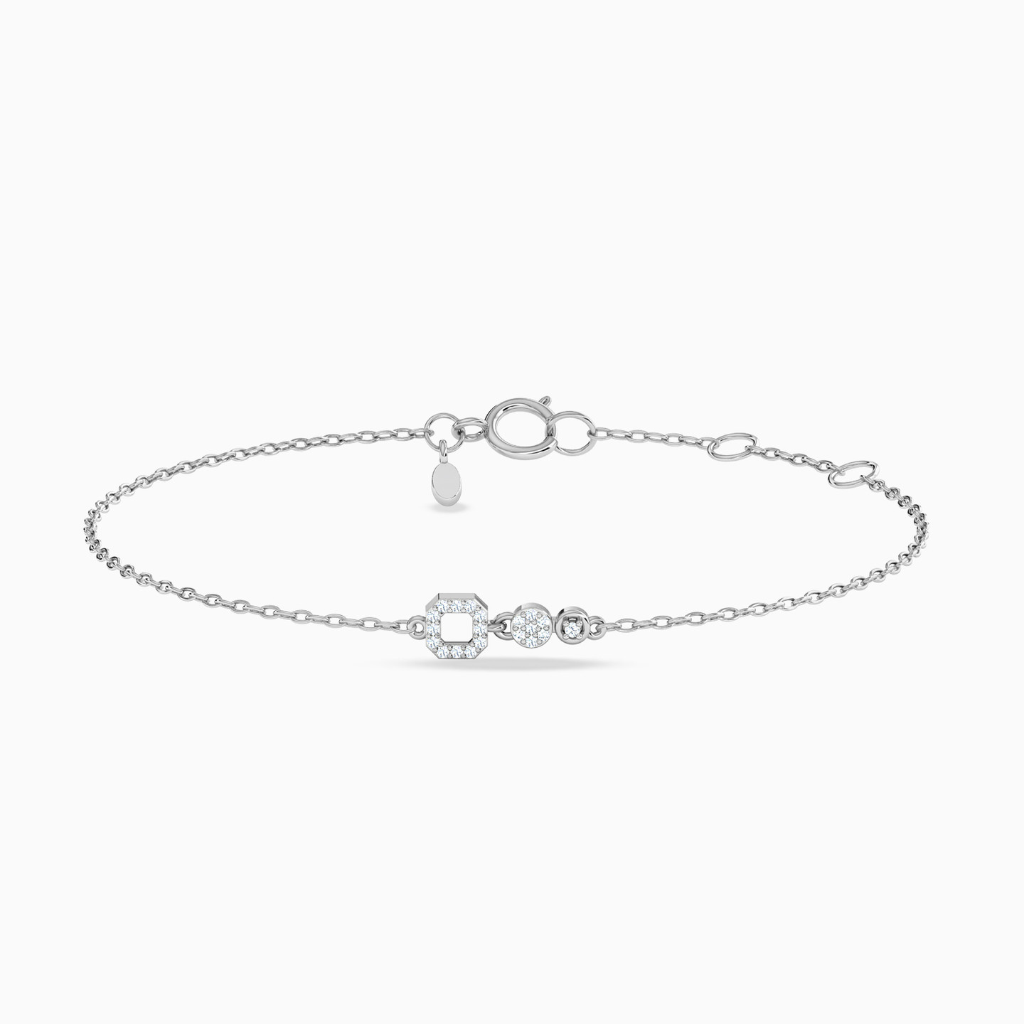 18K Gold Diamond Chain Bracelet