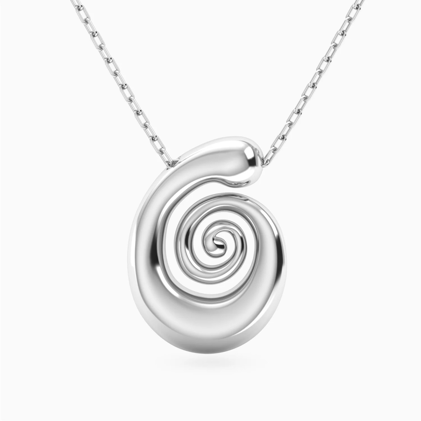 Spiral Motif Necklace in Silver Spiral Motif Necklace in Silver