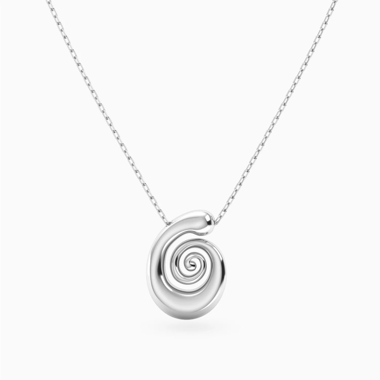 Spiral Motif Necklace in Silver - 3 Spiral Motif Necklace in Silver - 3