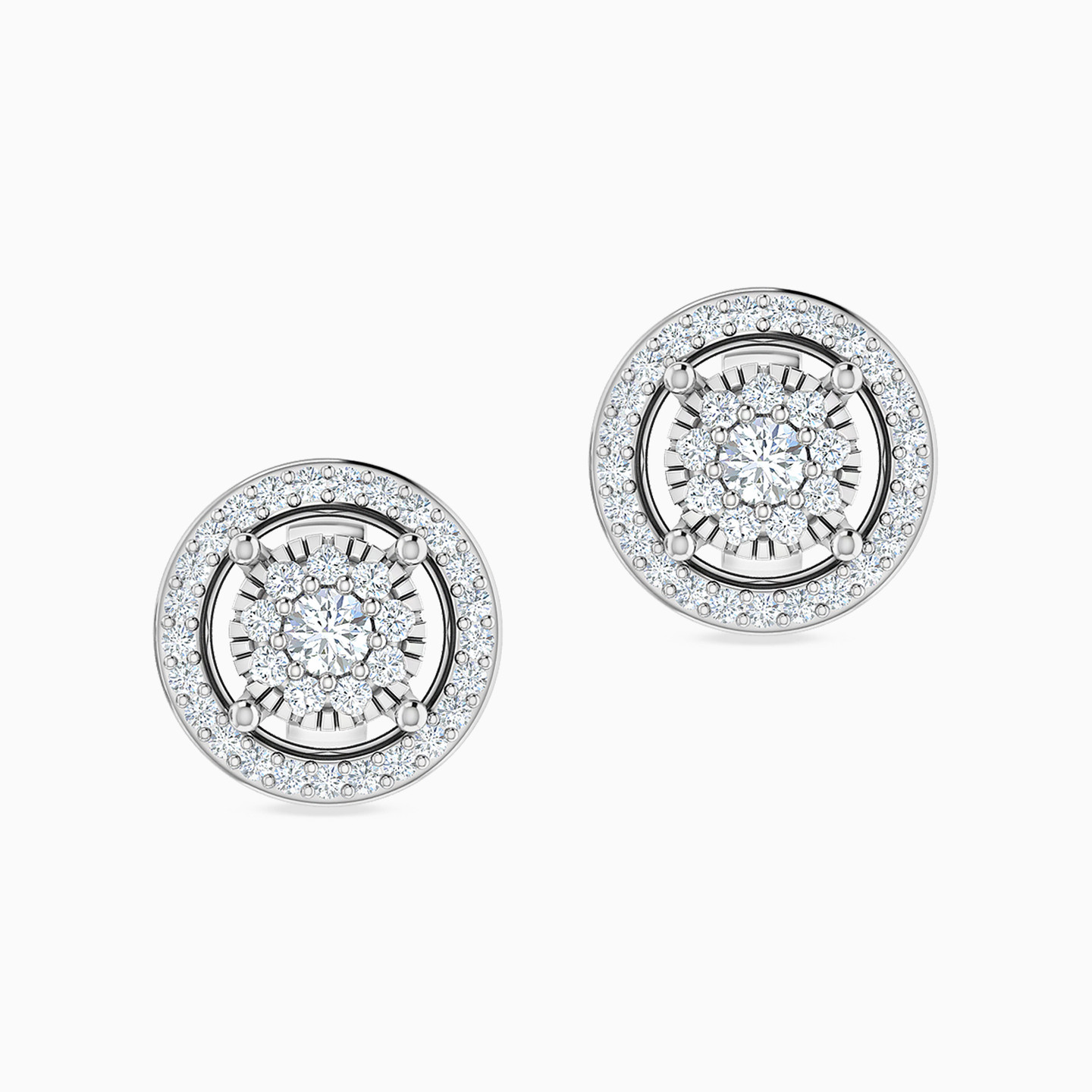 18K Gold Diamond Stud Earrings