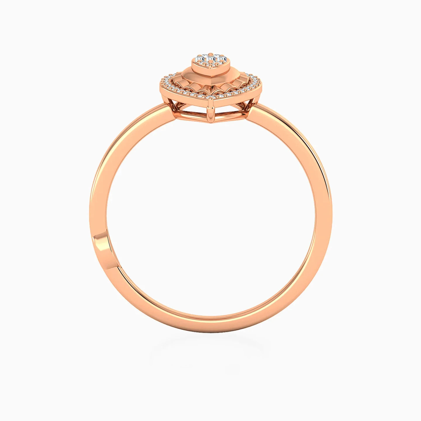 Sculpted Teardrop Diamond Ring in 18K Gold - 4 Sculpted Teardrop Diamond Ring in 18K Gold - 4