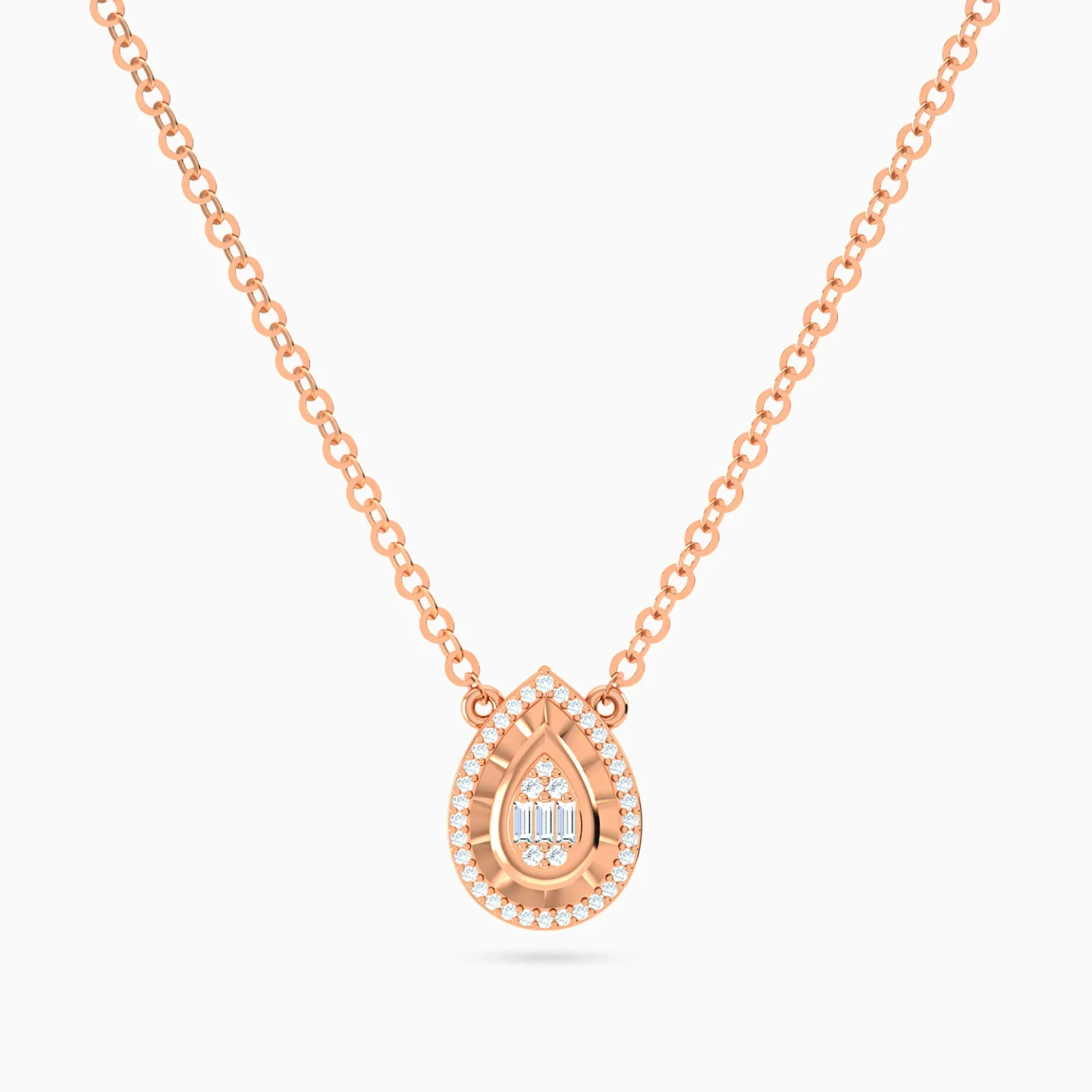 Sculpted Teardrop Diamond Necklace in 18K Gold Sculpted Teardrop Diamond Necklace in 18K Gold