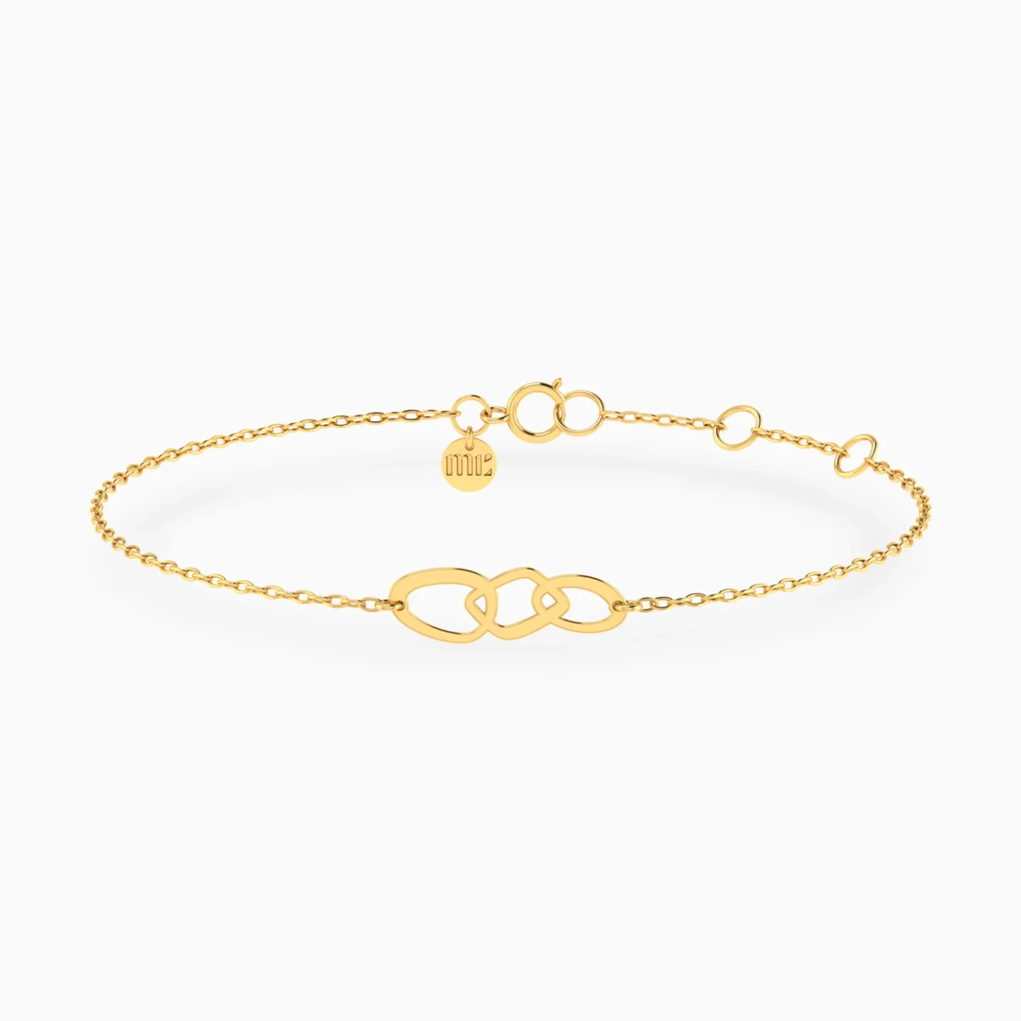 Interlocking Open Links Chain Bracelet in 9K Gold Interlocking Open Links Chain Bracelet in 9K Gold