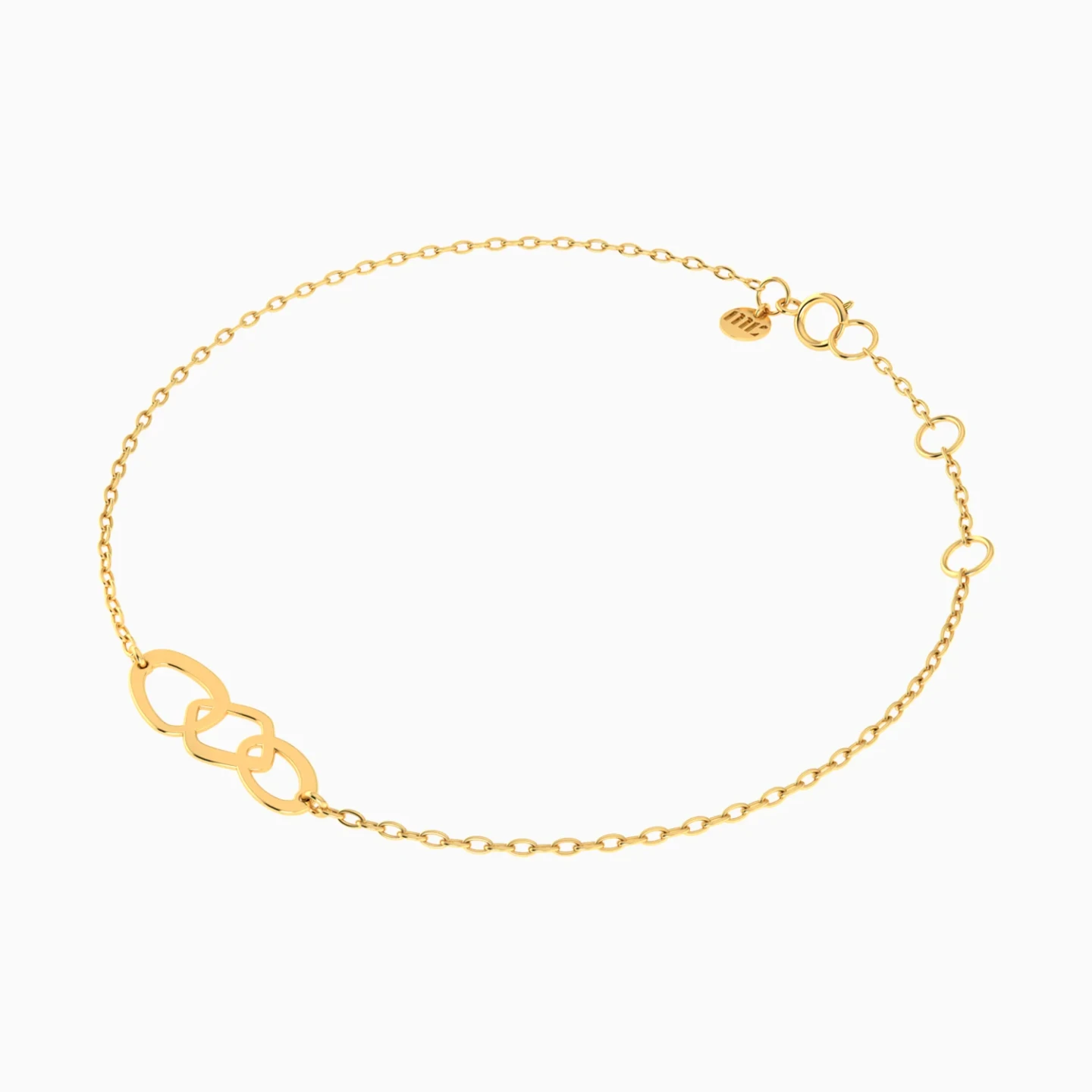 Interlocking Open Links Chain Bracelet in 9K Gold - 3 Interlocking Open Links Chain Bracelet in 9K Gold - 3