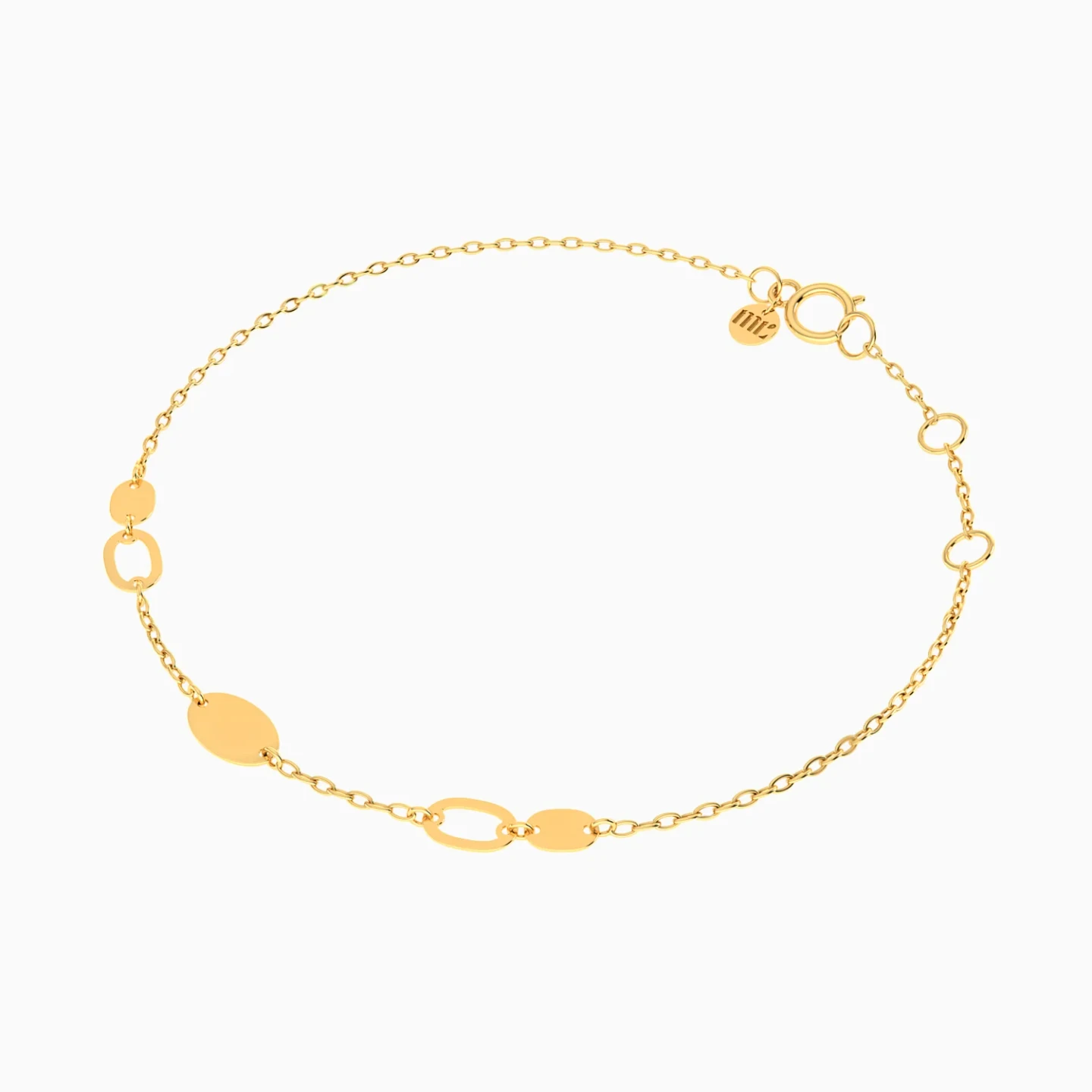 Oval Links Chain Bracelet in 9K Gold - 3 Oval Links Chain Bracelet in 9K Gold - 3