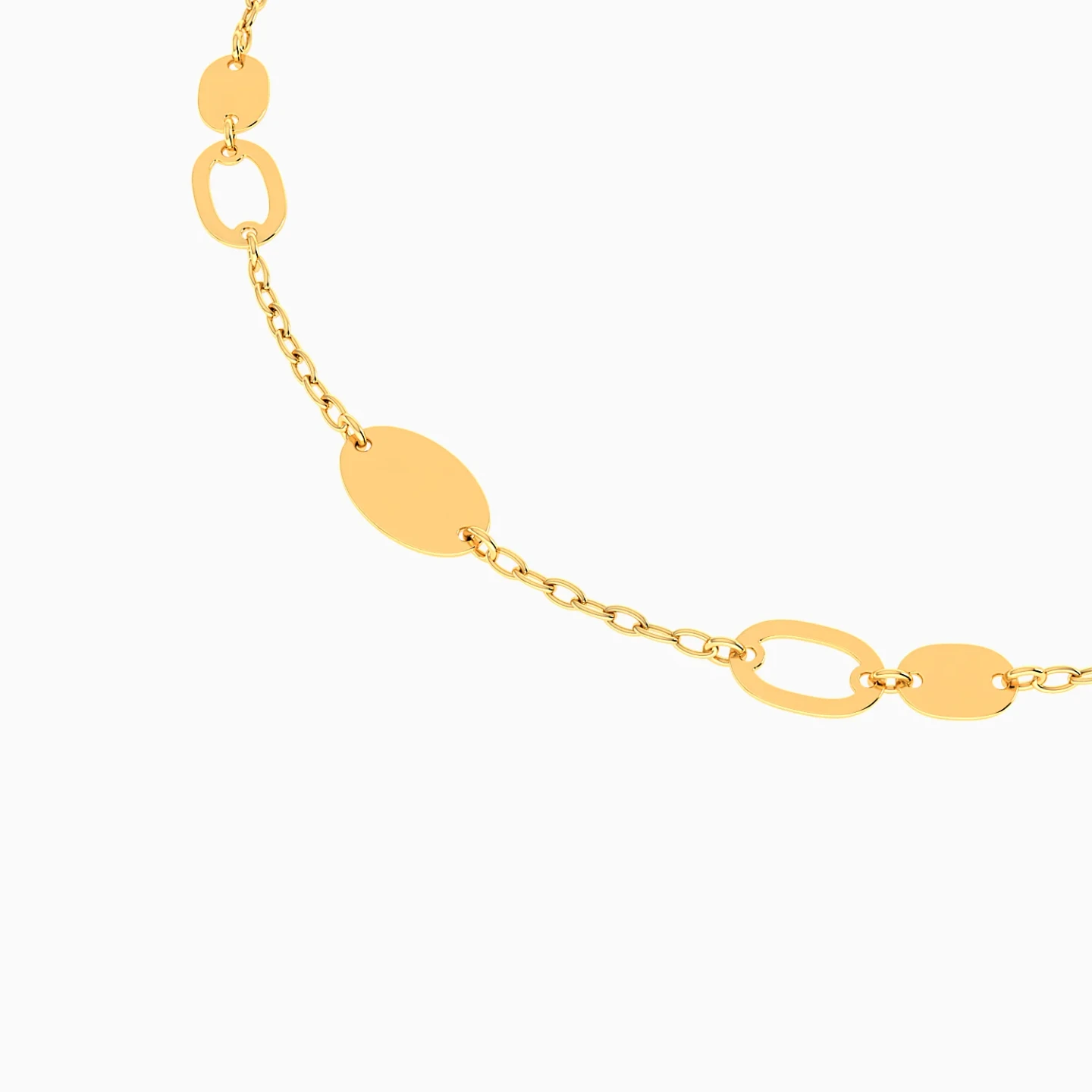 Oval Links Chain Bracelet in 9K Gold - 4 Oval Links Chain Bracelet in 9K Gold - 4