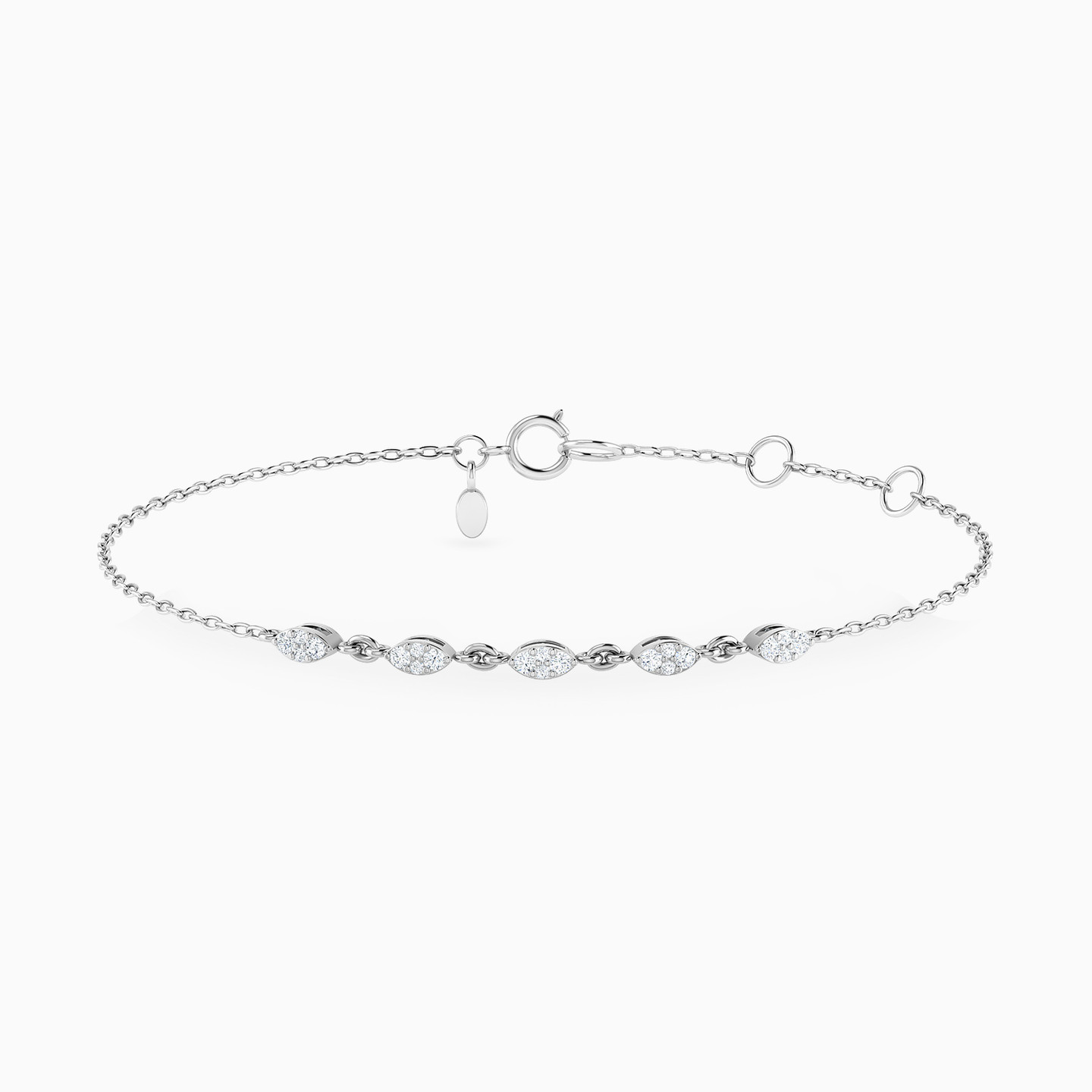 18K Gold Diamond Chain Bracelet