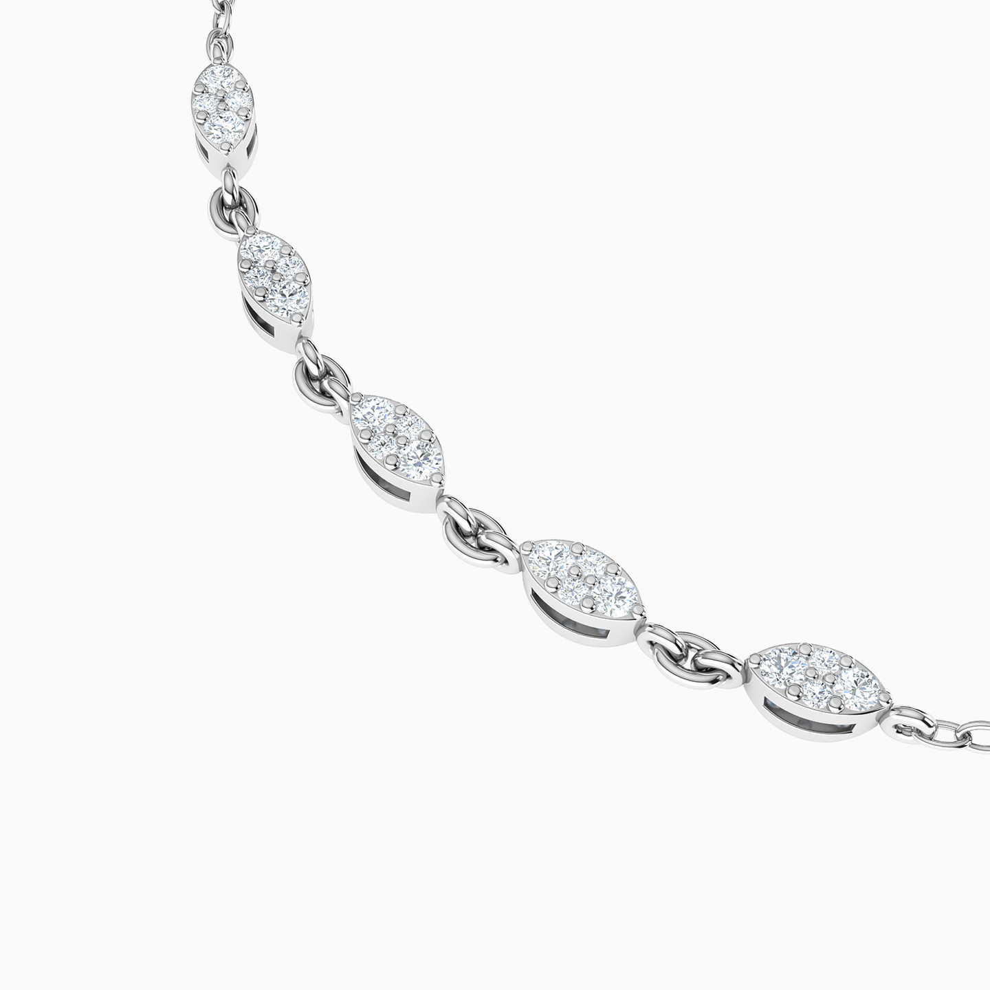 18K Gold Diamond Chain Bracelet - 3