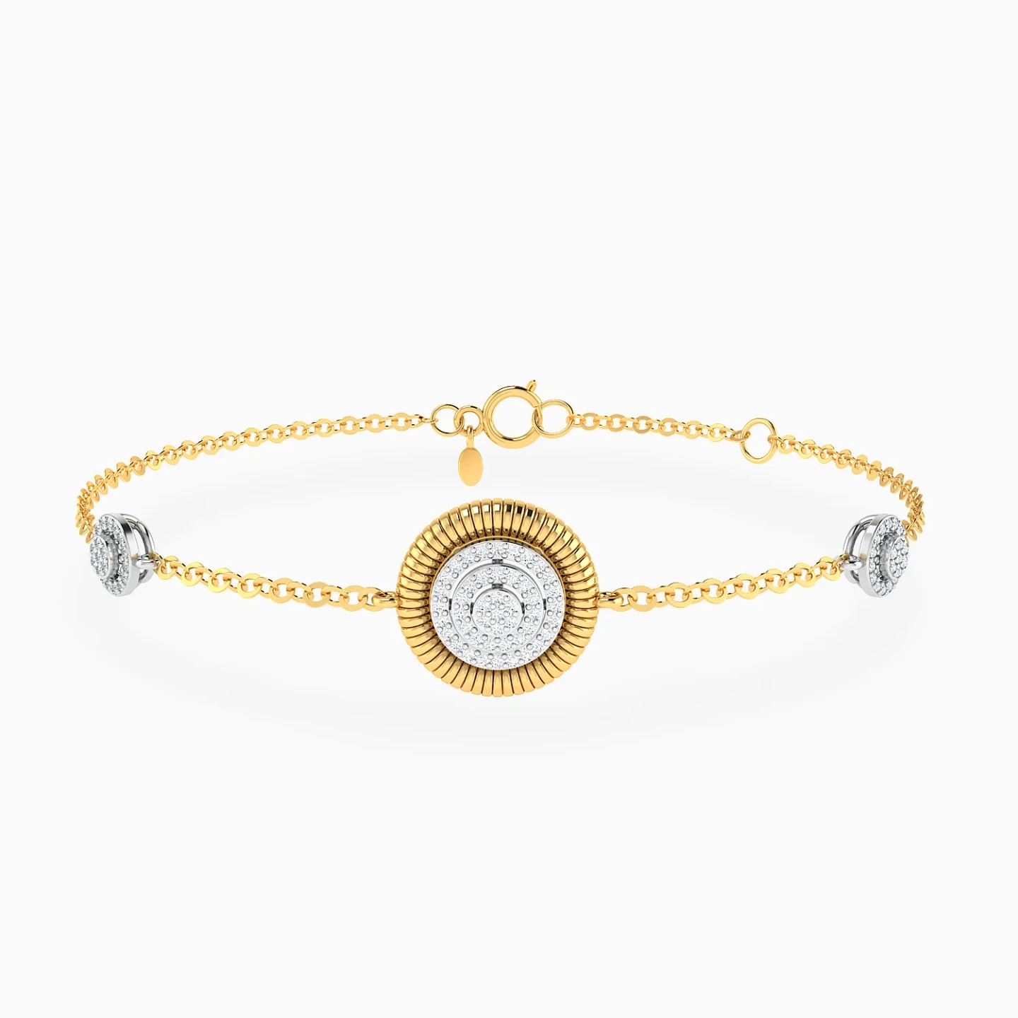 Layered Circles Diamond Chain Bracelet in 18K Gold Layered Circles Diamond Chain Bracelet in 18K Gold