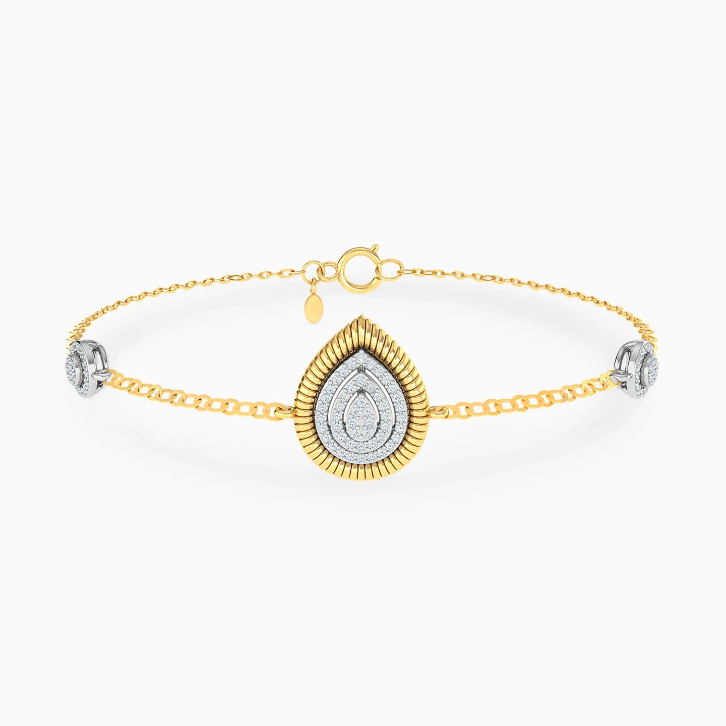 Layered Teardrop Diamond Chain Bracelet in 18K Gold Layered Teardrop Diamond Chain Bracelet in 18K Gold