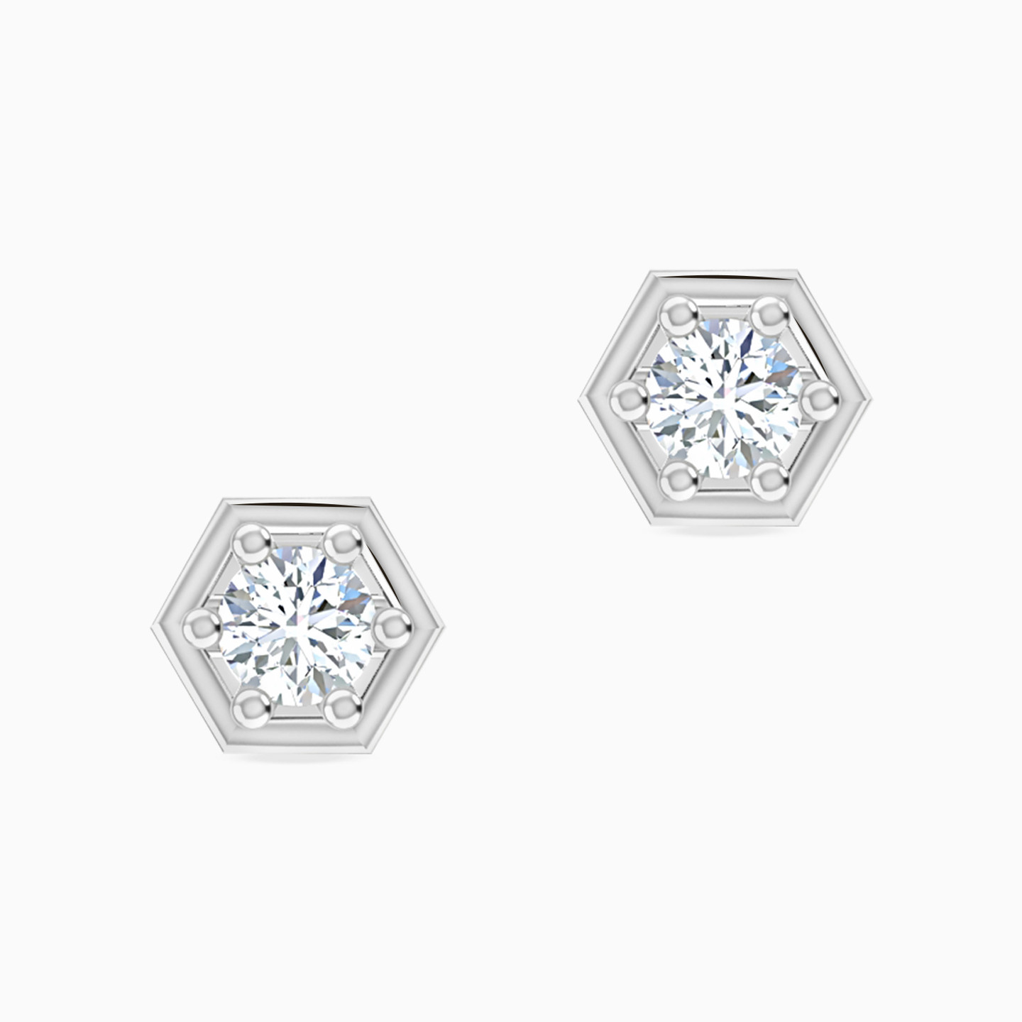 18K Gold Diamond Stud Earrings